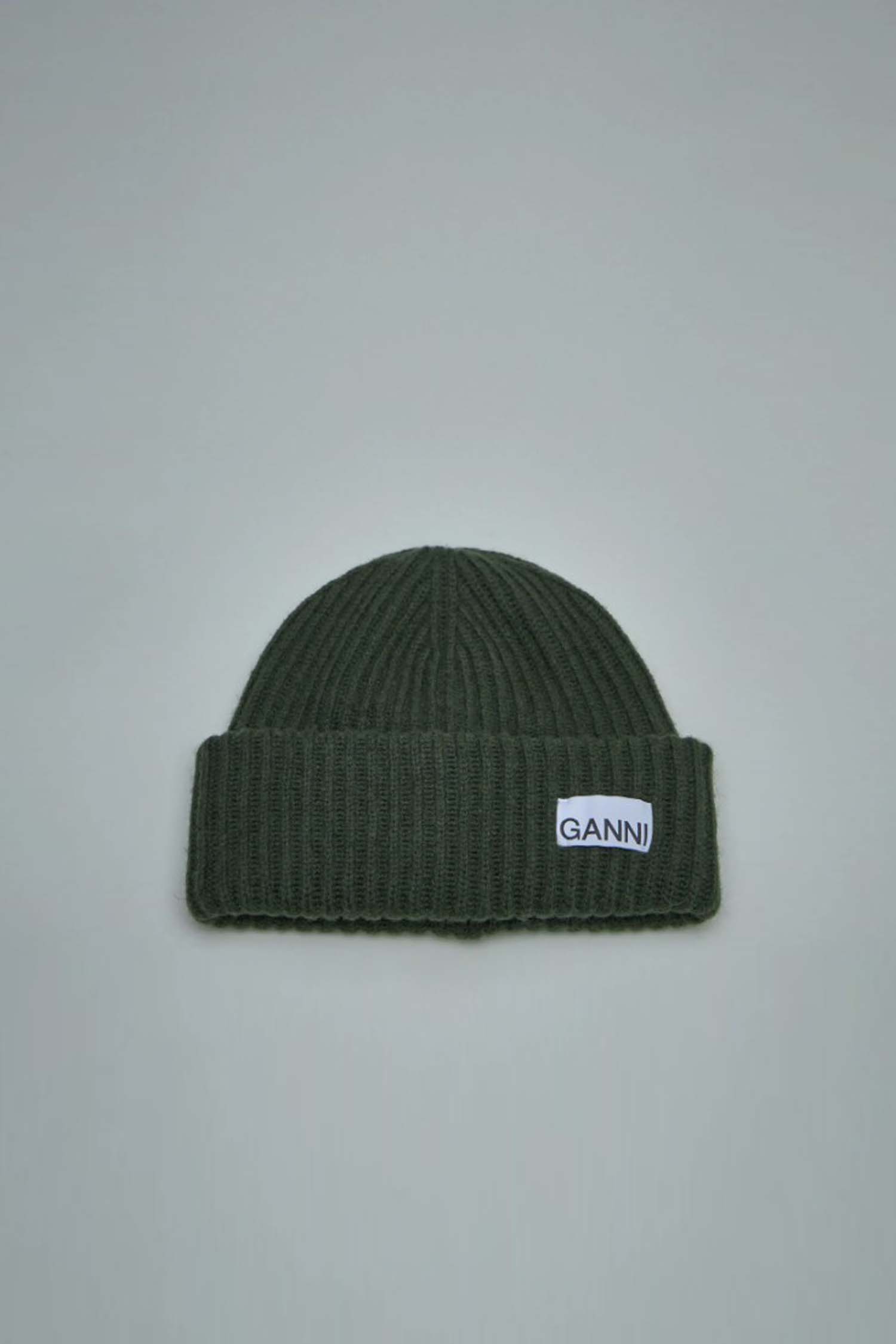 [GANNI] Structured Rib Beanie - A4429 861 Kalamata