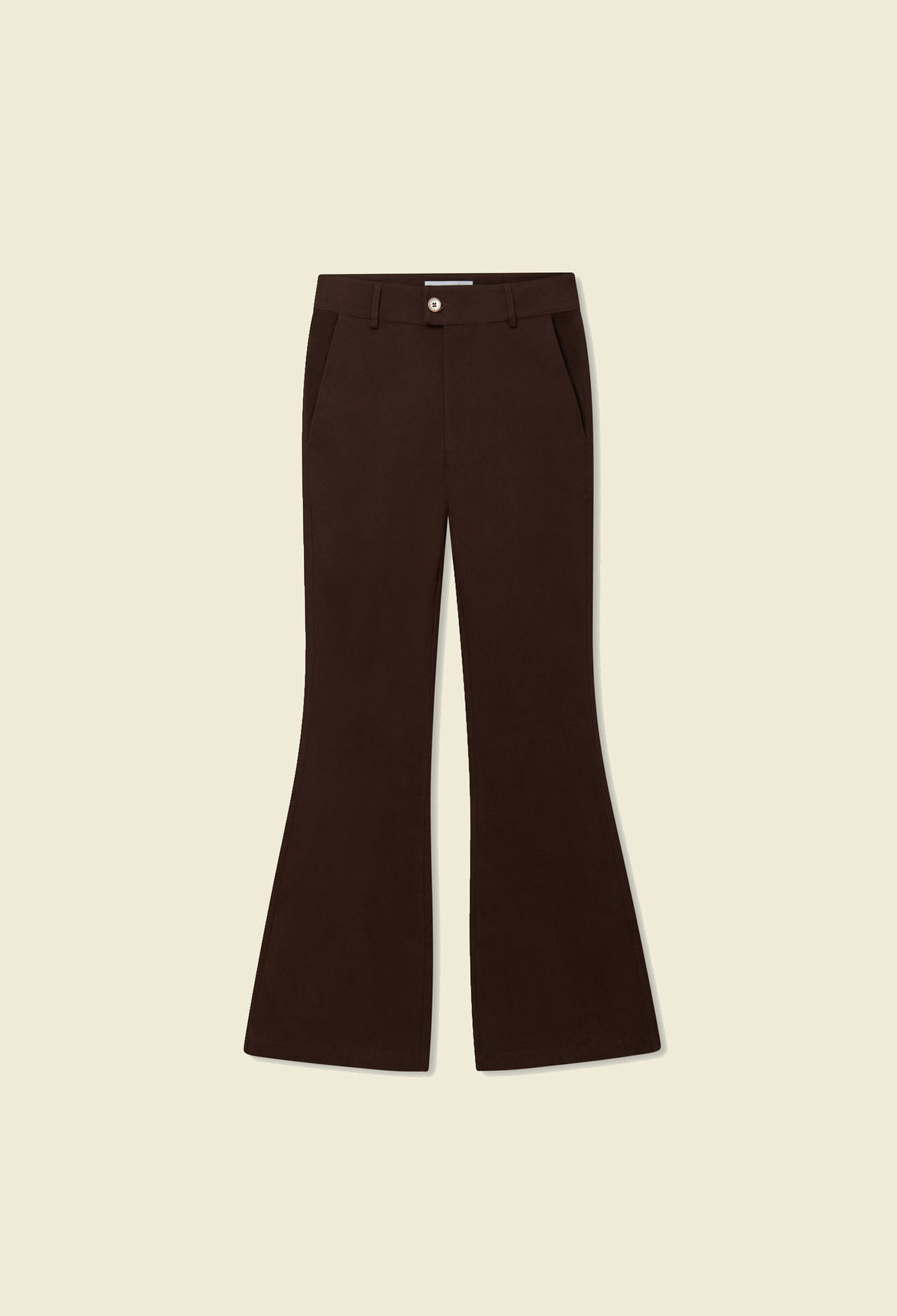 [House of Sunny] KICK FLARE PANTS - CHESTNUT