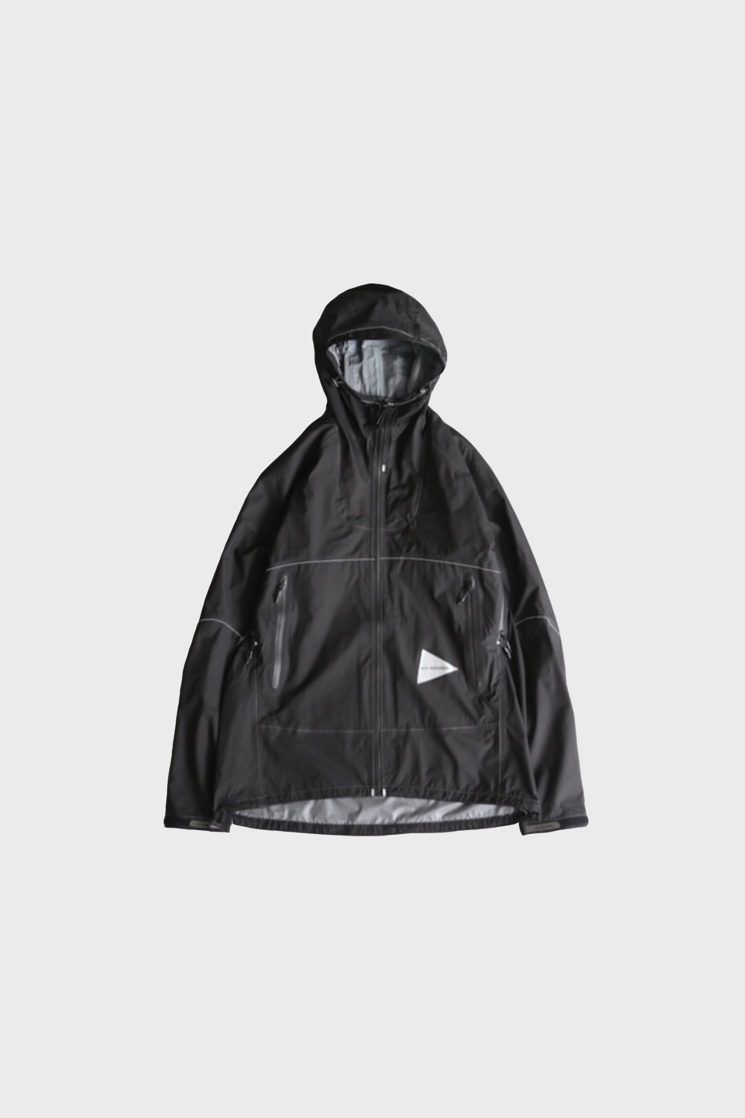 AND WANDER - 고어자켓 - (AND WANDER) 3L UL rain jacket - 5744111103 010 BLACK