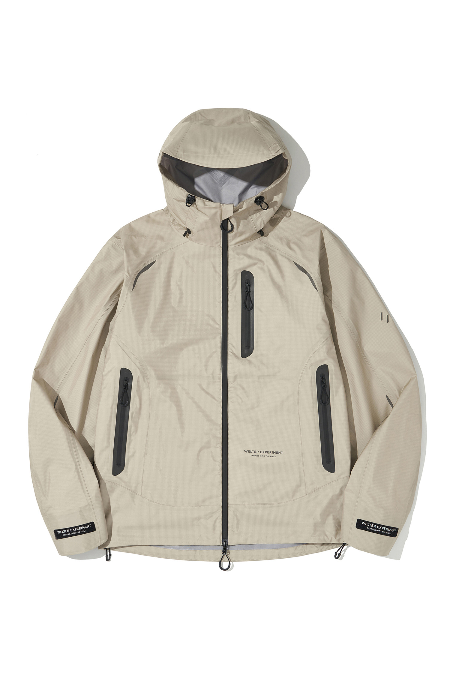 WELTER EXPERIMENT - 고어자켓 - 3LAYER SLIT REFLECTIVE HARD SHELL JACKET - WOL064 CREAM