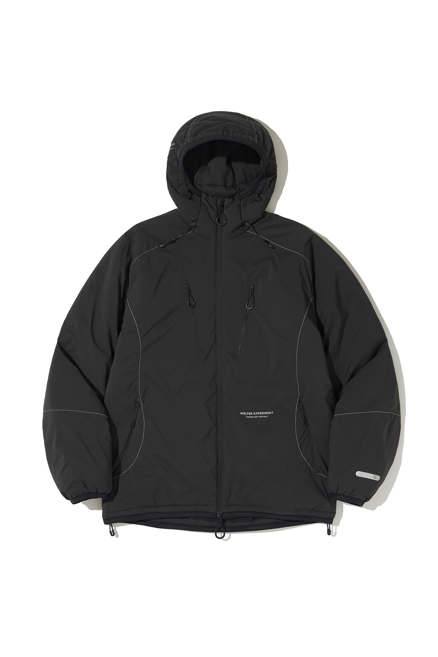 WELTER EXPERIMENT - 고어자켓 - REFLECTIVE STITCH PRIMALOFT INSULATION JACKET - WOL085 BLACK