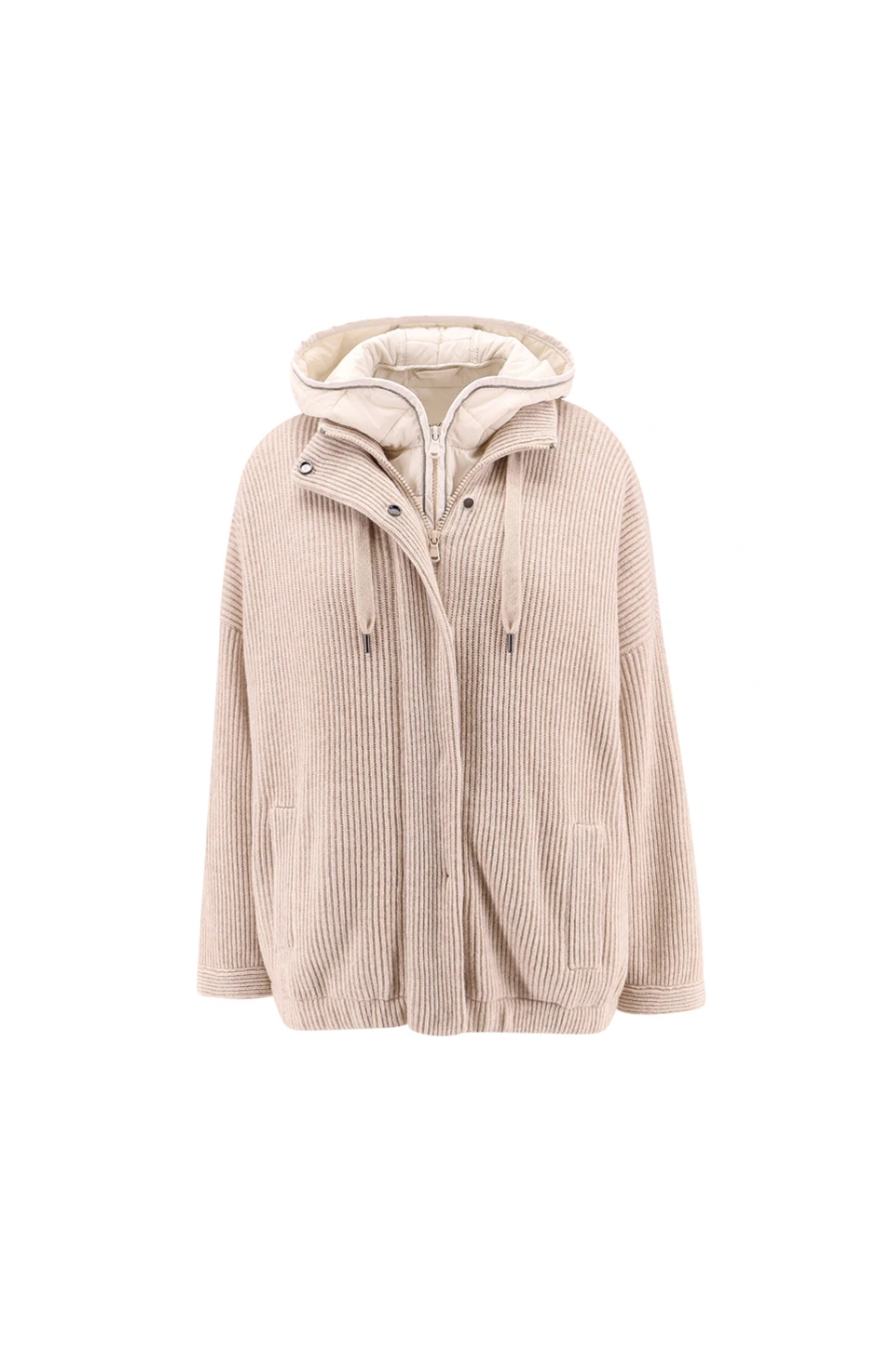 BRUNELLO CUCINELLI - 패딩 - (BRUNELLO CUCINELLI) Knitted outerwear with Padded Jacket - M12705006P C9613 Segale