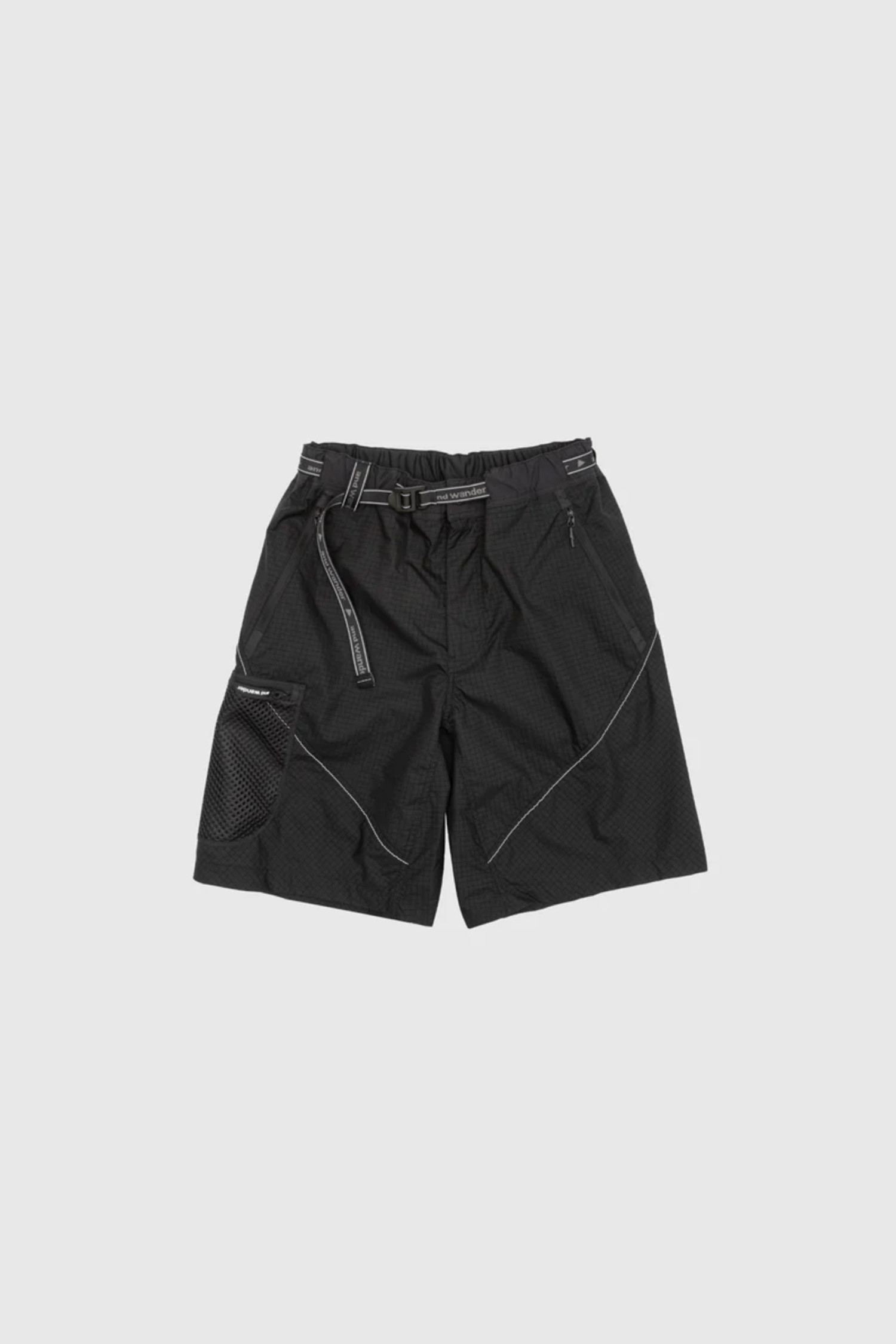 AND WANDER - 하프팬츠 - (AND WANDER) breath rip short pants - 5744122118 010 BLACK