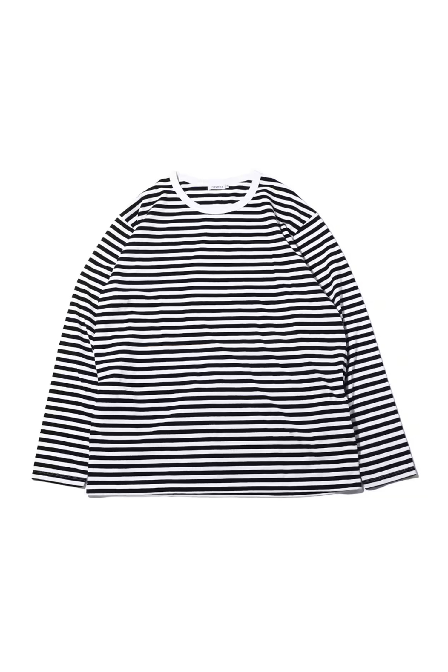 NANAMICA - 긴팔티셔츠 - (NANAMICA) COOLMAX Stripe Jersey L/S Tee - SUHS423E KW BLACK/WHITE