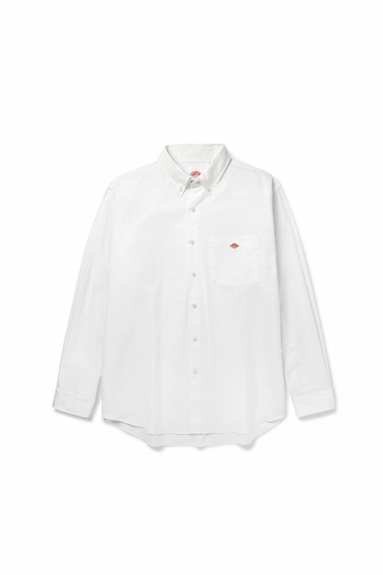 DANTON - 긴팔셔츠 - (DANTON) DOT BUTTON B.D SHIRT - DT-B0293 WHITE