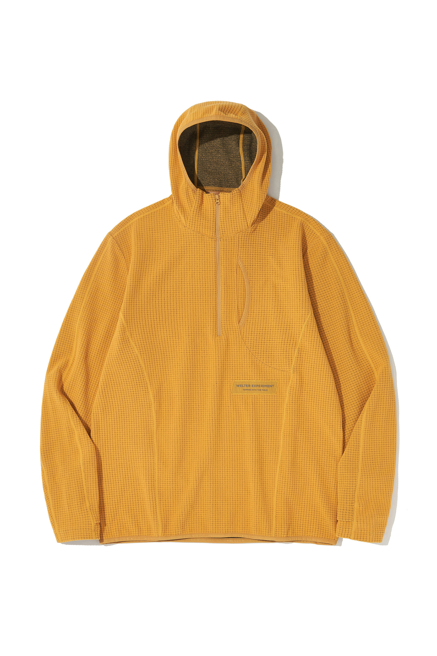 WELTER EXPERIMENT - 아노락/바람막이 - SQUARE FLEECE HOOD PULLOVER - WLT035 YELLOW