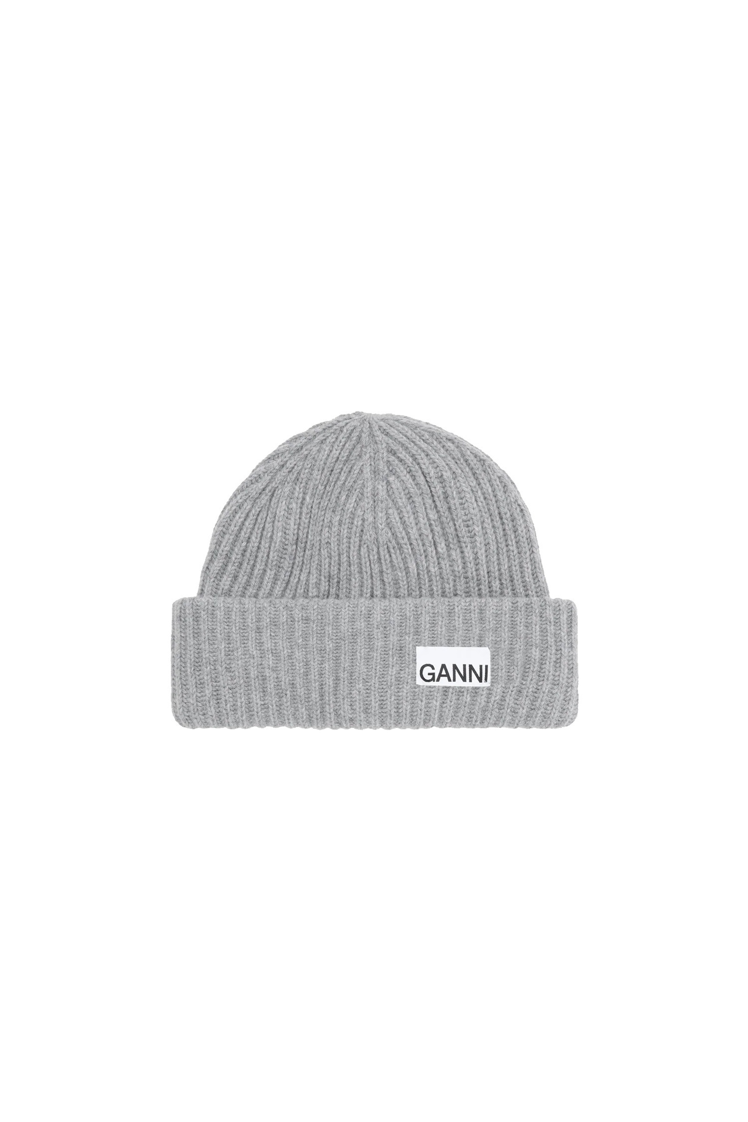 GANNI - 모자 - (GANNI) Structured Rib Beanie - A4429 921 PALOMA MELANGE