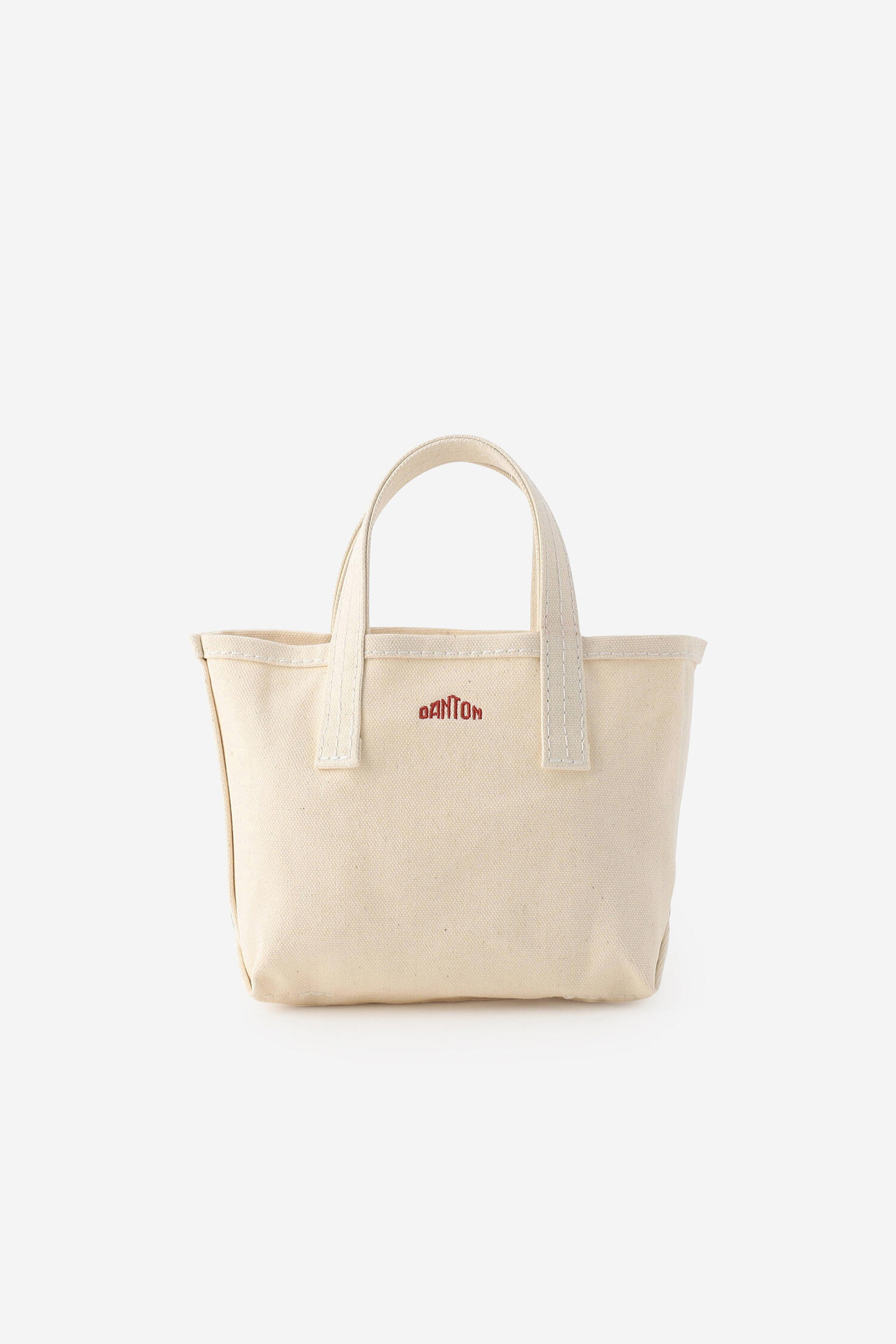 DANTON - 토트백 - (DANTON) COTTON CANVAS TOTE BAG - VOSGES PETIT ECRU(RED)