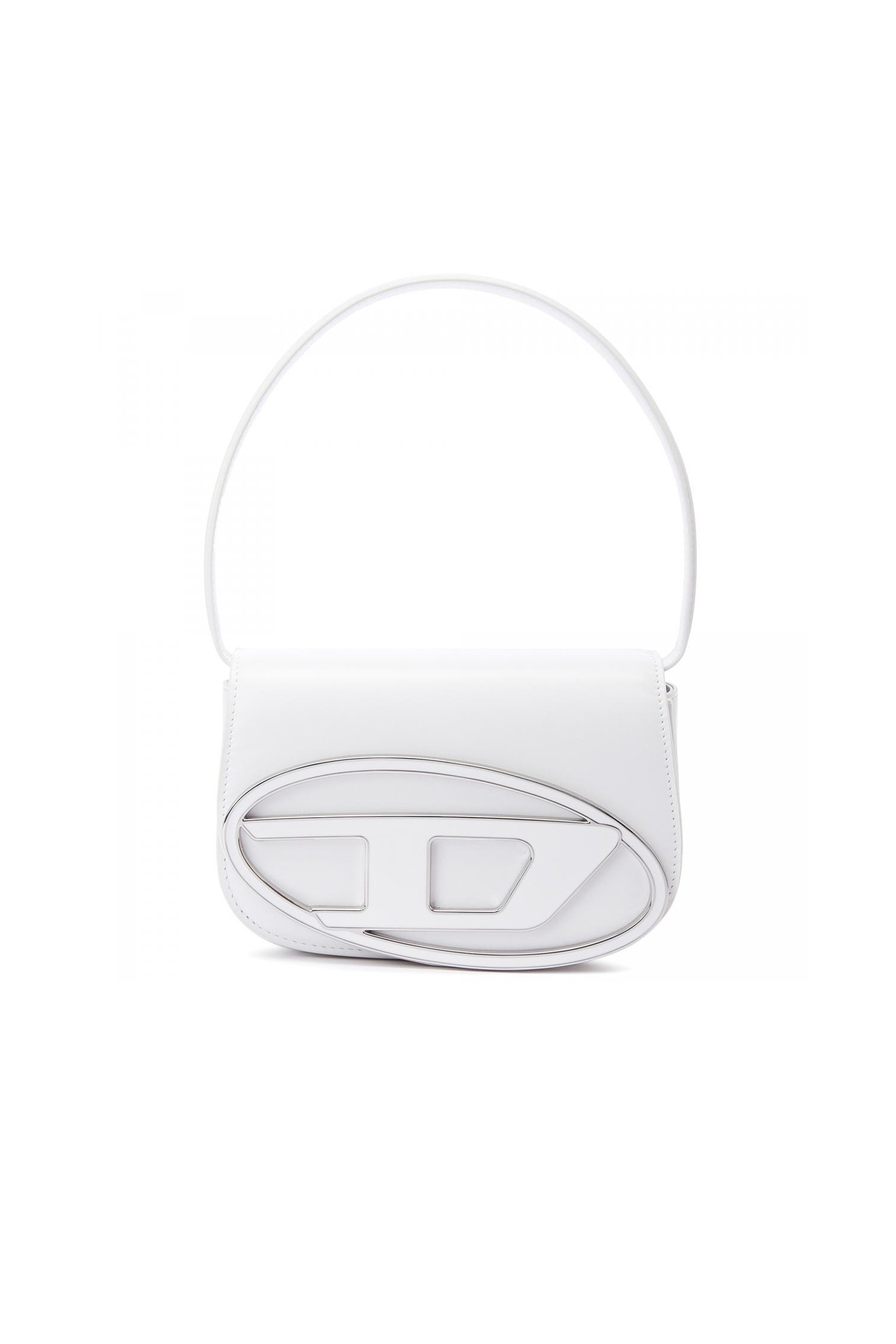 DIESEL - 숄더백 - (DIESEL) 1DR Logo Plaque Shoulder Bag - X08396 PR818 T1003 SILVER