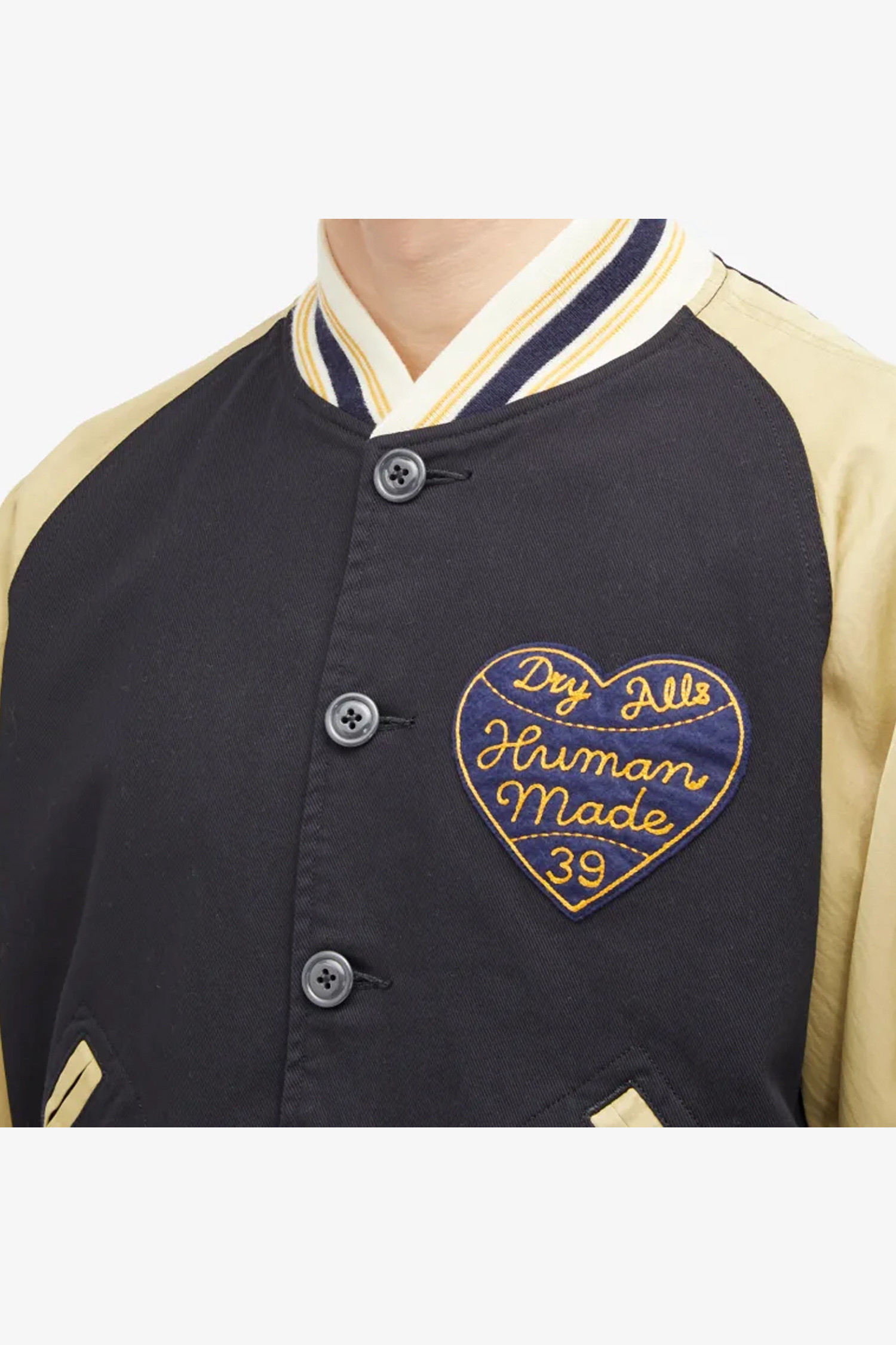 HUMAN MADE - 블루종/점퍼 - (HUMAN MADE) BASEBALL JACKET - HM27JK007 NAVY