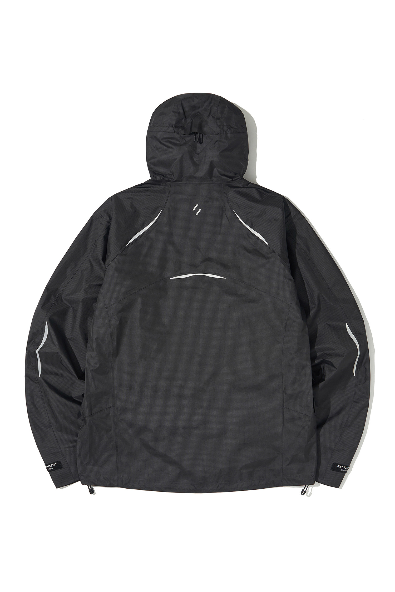 WELTER EXPERIMENT - 고어자켓 - 3LAYER SLIT REFLECTIVE HARD SHELL JACKET - WOL063 BLACK