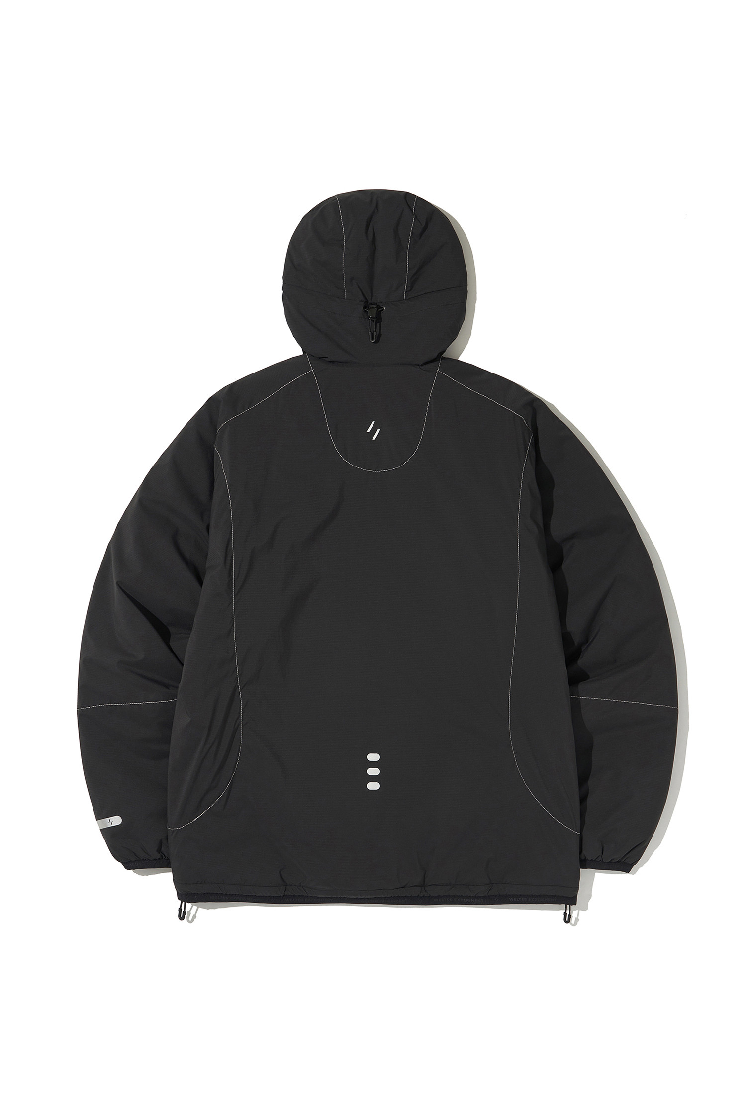 WELTER EXPERIMENT - 고어자켓 - REFLECTIVE STITCH PRIMALOFT INSULATION JACKET - WOL085 BLACK