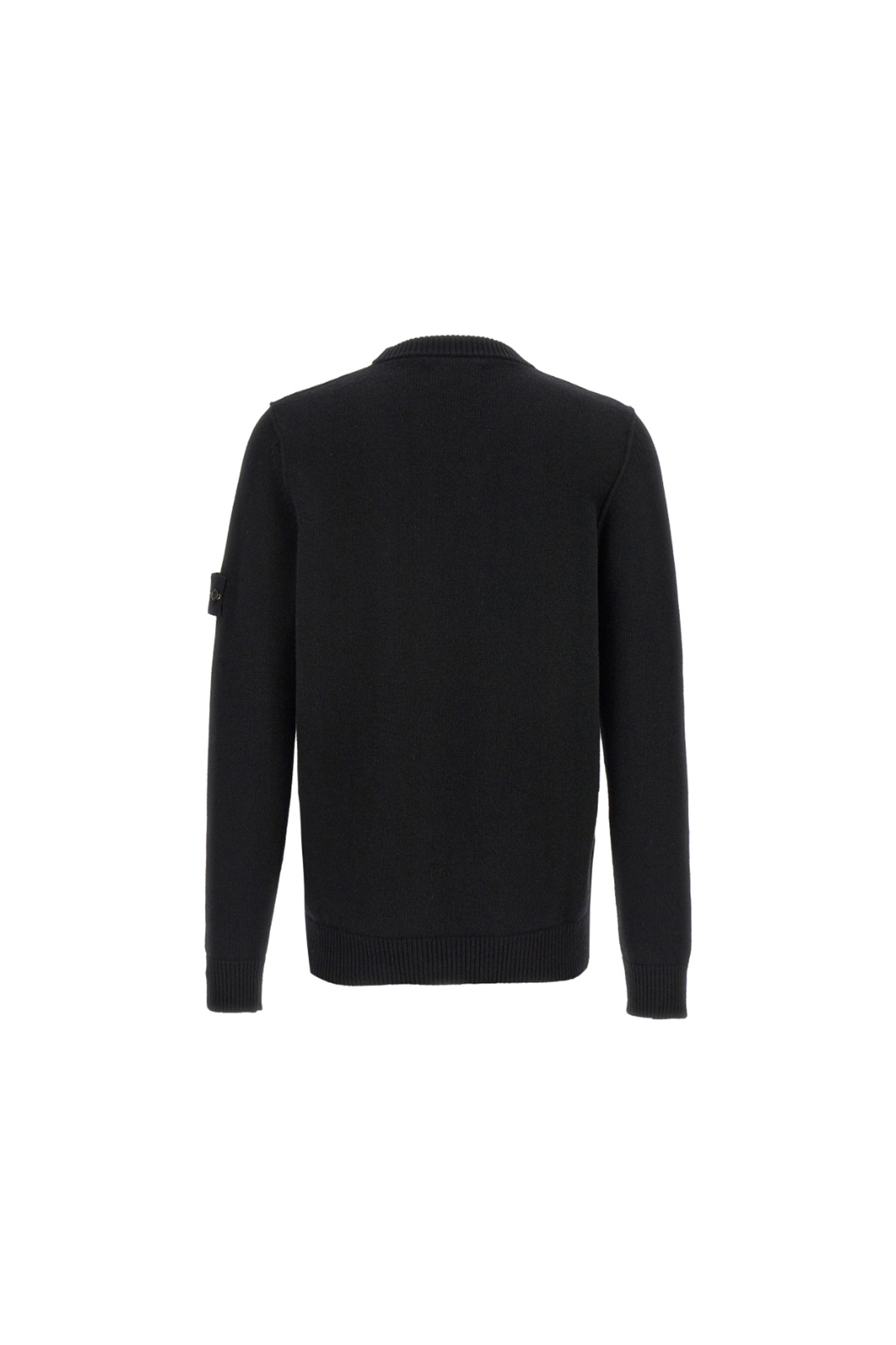 STONE ISLAND - 스웨터 - (STONE ISLAND) LAMBSWOOL STITCH DETAIL CREW NECK SWEATER - 8115508A3 A0029 BLACK