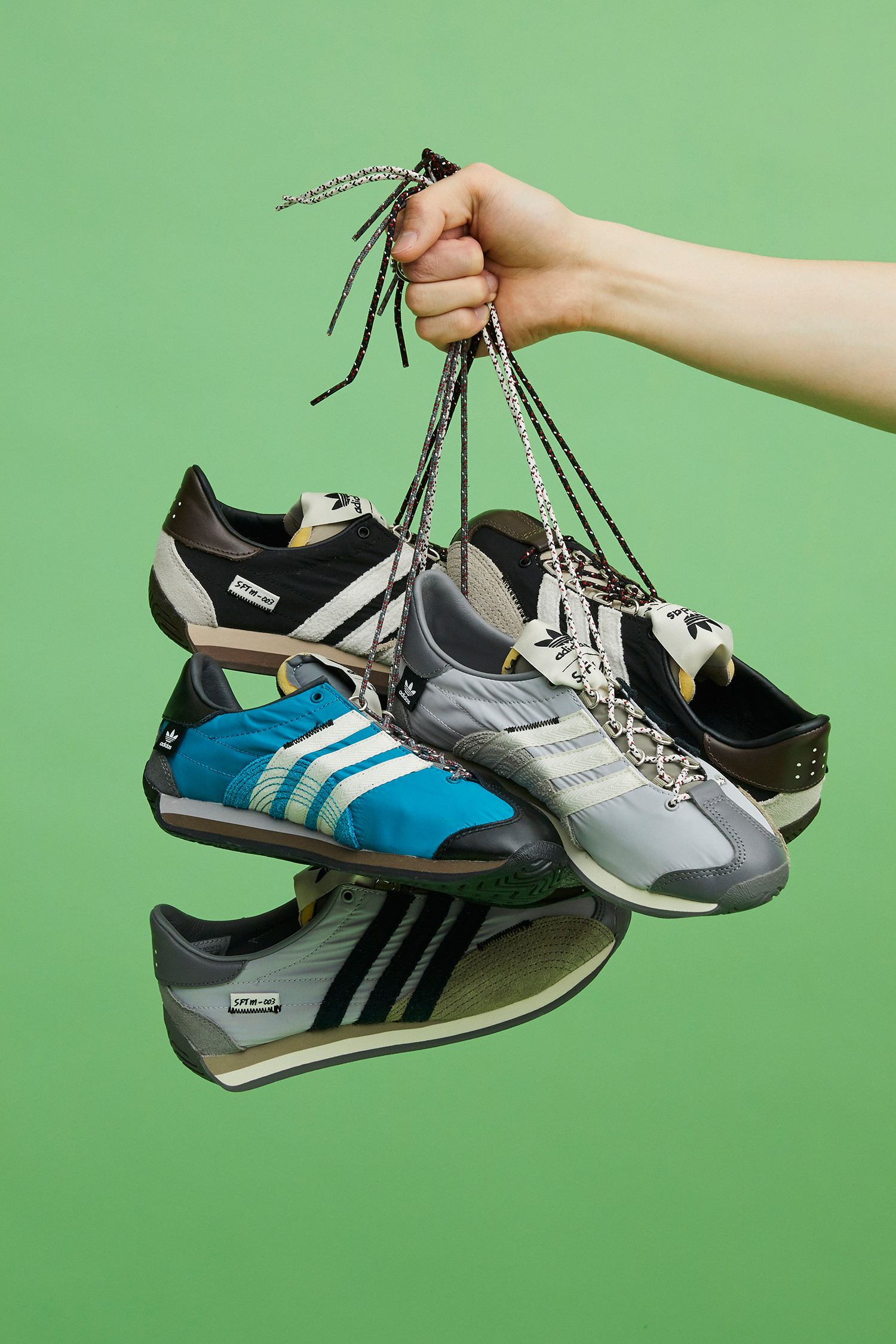 ADIDAS - 스니커즈 - (ADIDAS x SONG FOR THE MUTE) COUNTRY OG LOW TRAINERS - ID3545 Active Teal / Core Black / Ash