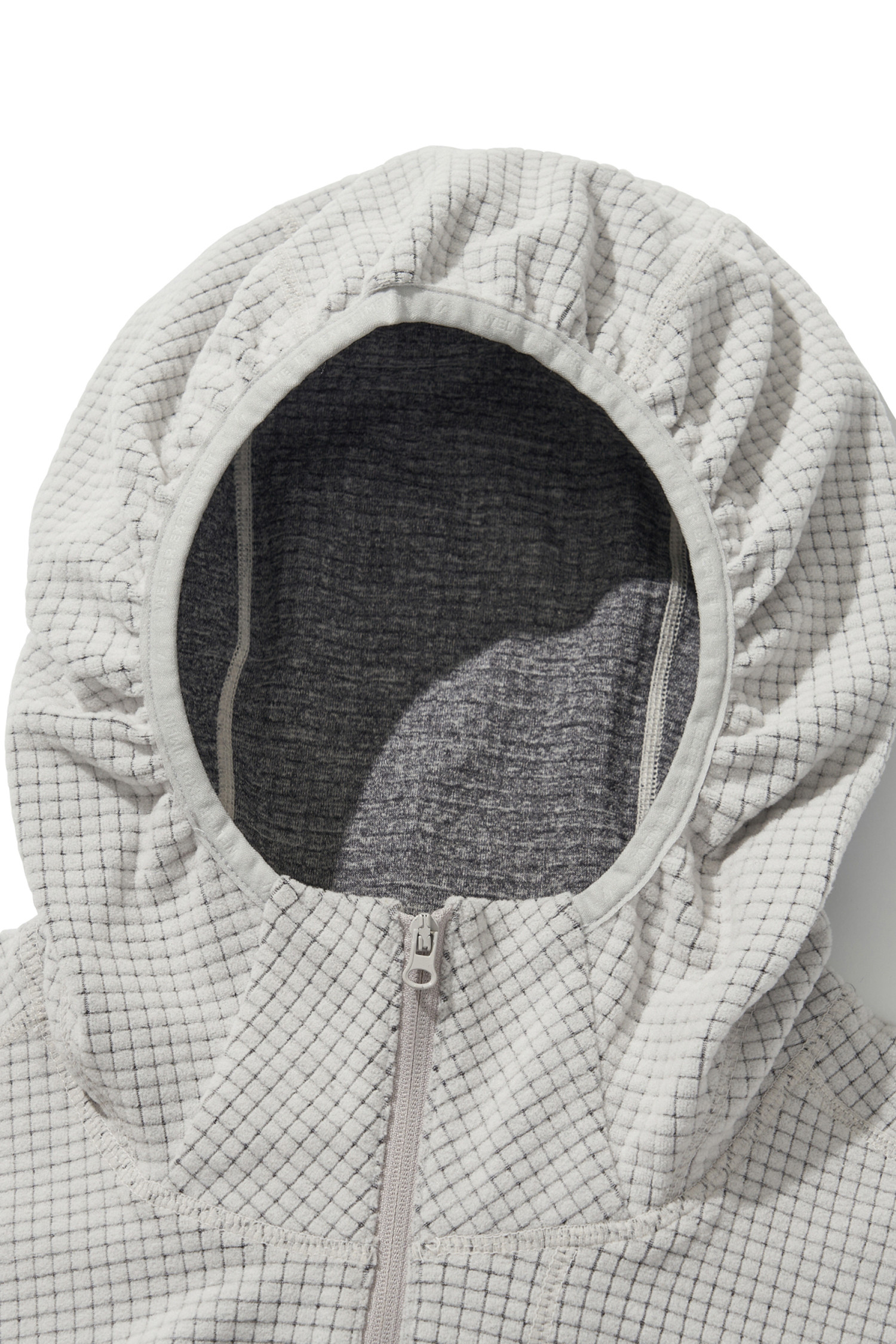 WELTER EXPERIMENT - 아노락/바람막이 - SQUARE FLEECE HOOD PULLOVER - WLT024 WHITE