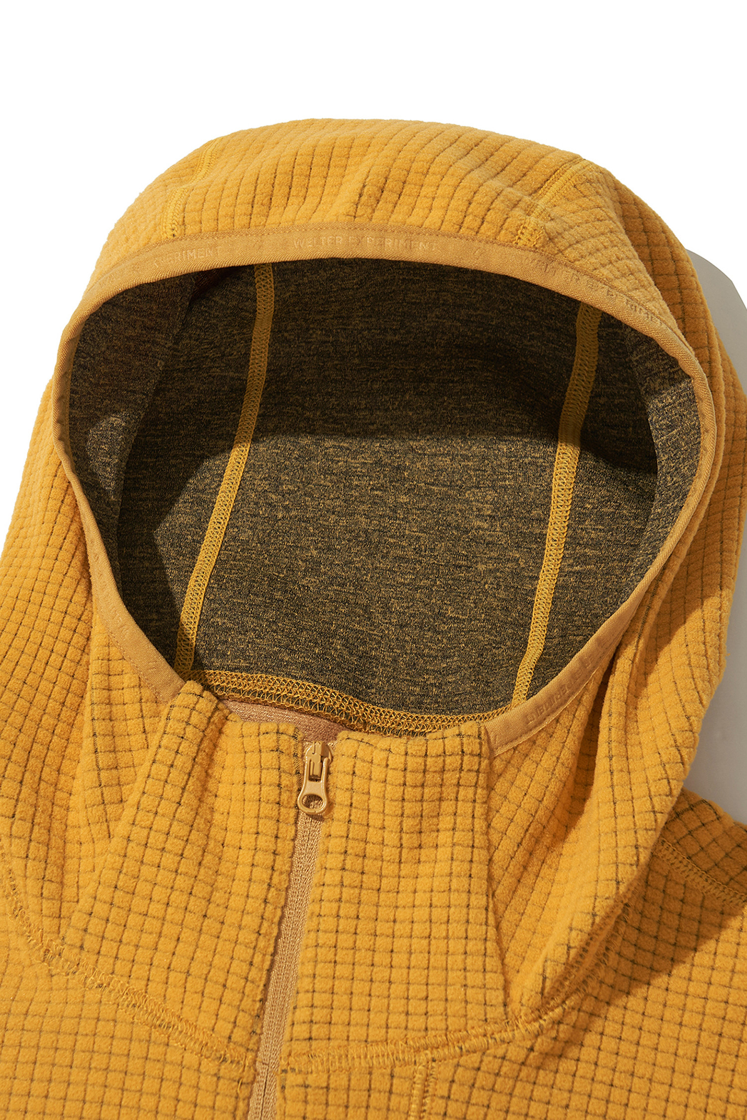 WELTER EXPERIMENT - 아노락/바람막이 - SQUARE FLEECE HOOD PULLOVER - WLT035 YELLOW