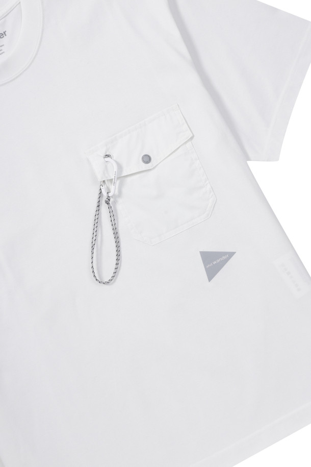 AND WANDER - 반팔티셔츠 - (AND WANDER) pocket T - 5744184183 030 WHITE