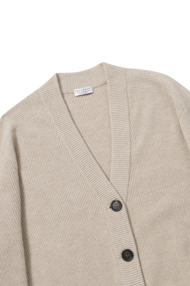 BRUNELLO CUCINELLI - 스웨터 - (BRUNELLO CUCINELLI) Cashmere cardigan with monili - M12191806P C059 Camel