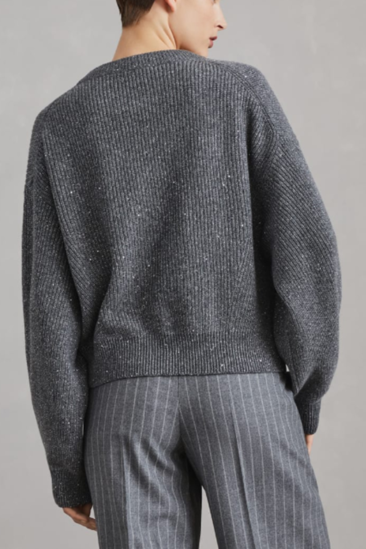 BRUNELLO CUCINELLI - 스웨터 - (BRUNELLO CUCINELLI) Cashmere and Wool sweater - MBM756900P C503 Lead