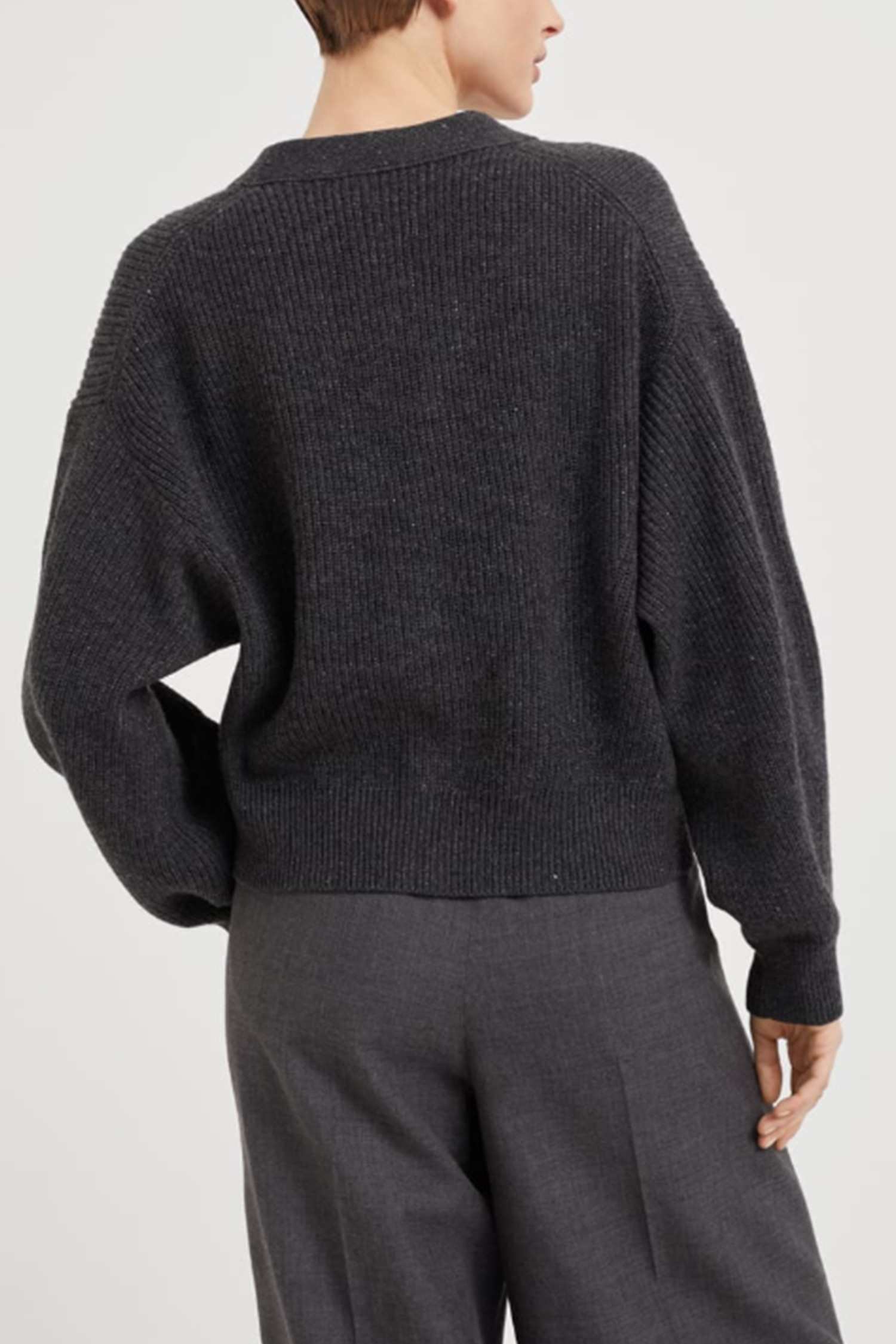 BRUNELLO CUCINELLI - 스웨터 - (BRUNELLO CUCINELLI) Cashmere and Wool cardigan - MBM756906P C504 Anthracite