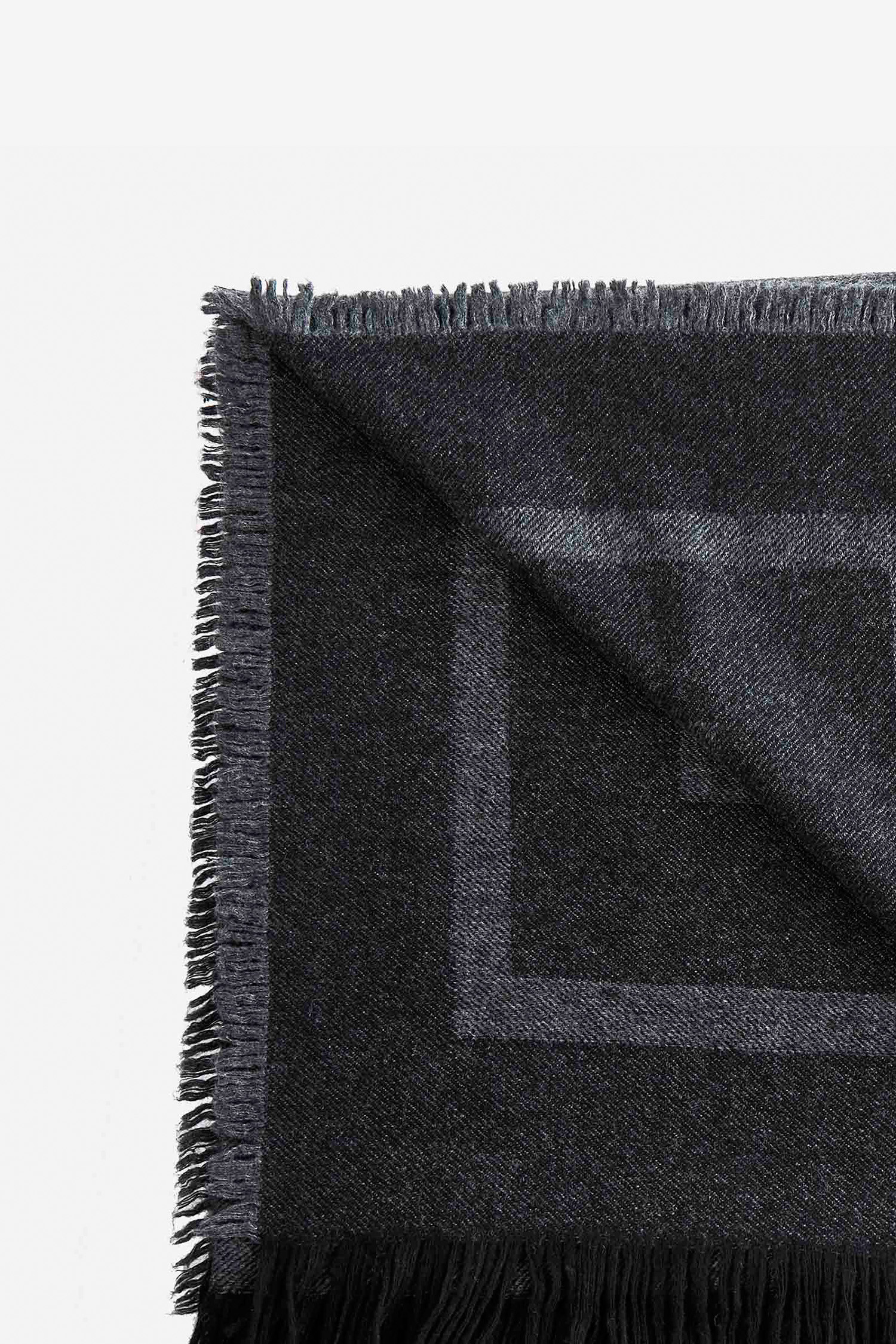 TOTEME - 스카프/머플러 - (TOTEME) Monogram Wool Cashmere Scarf - 213894808 395 DARK GREY MONOGRAM