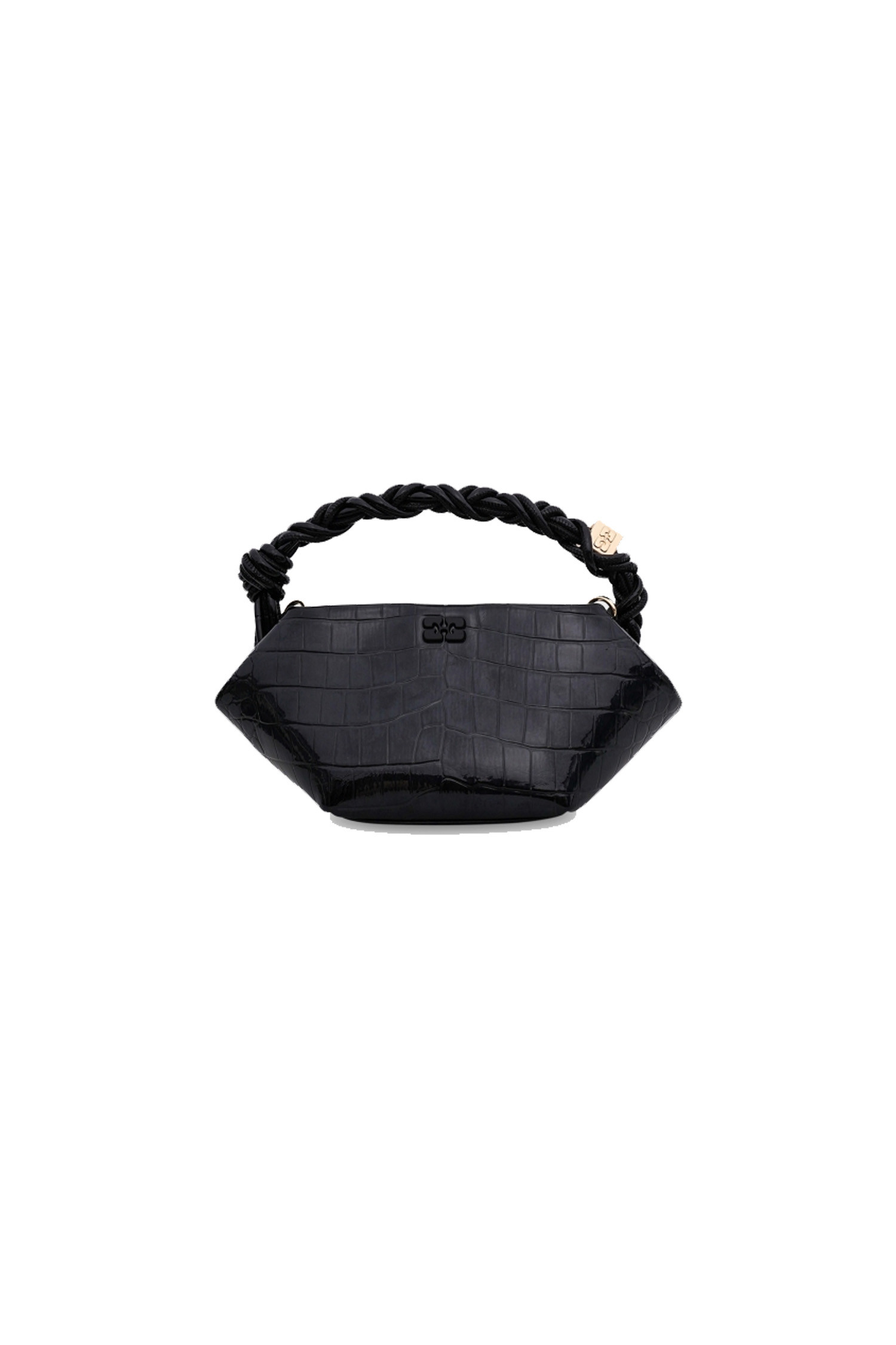 GANNI - 크로스백 - (GANNI) Ganni Bou Bag Mini Patent Croco - A6089 099 BLACK