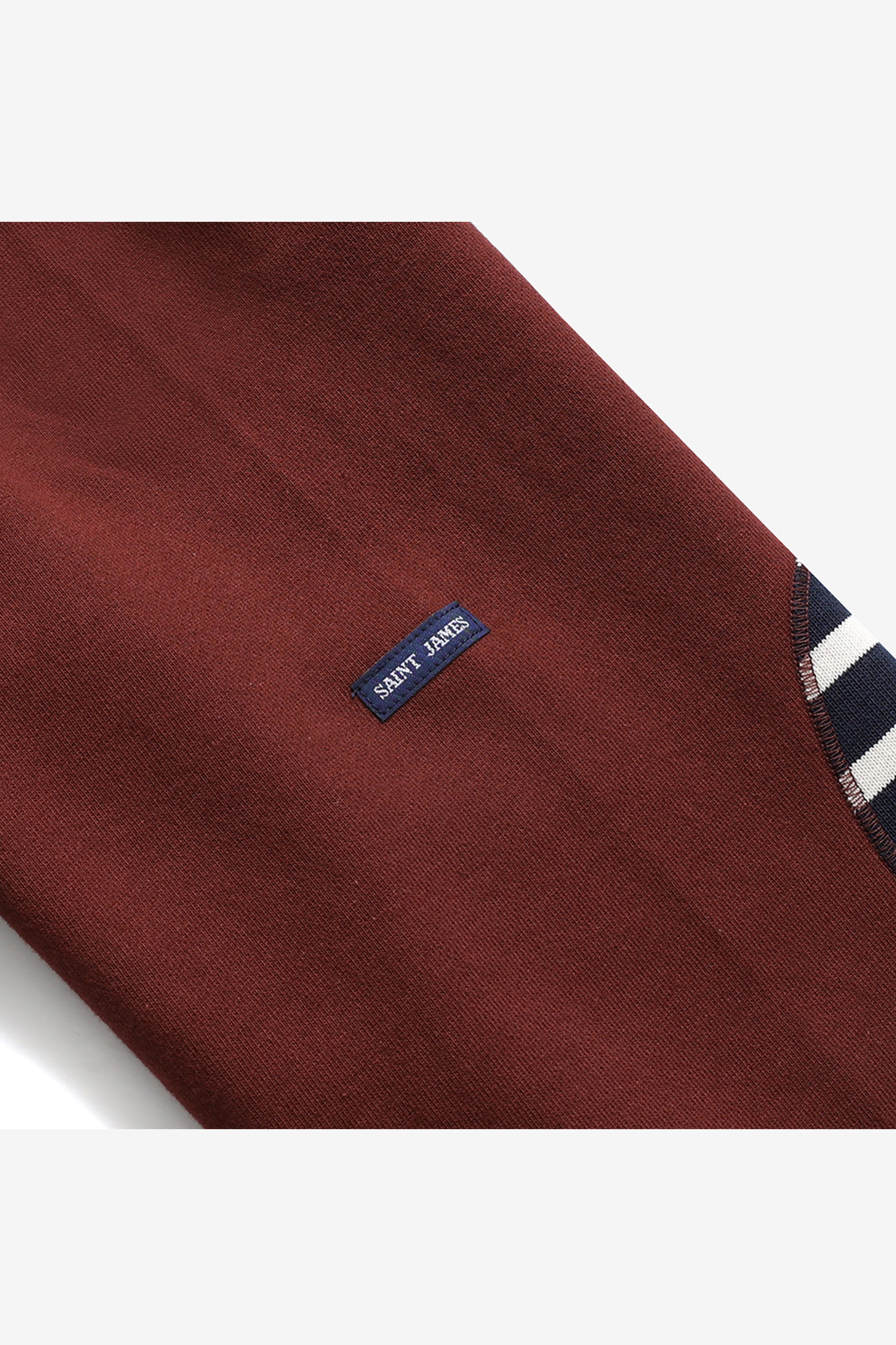 Saint James - 스웻셔츠 - (Saint James) Bon Bon Elbow Patches - Bordeaux(Marine/Ecru)