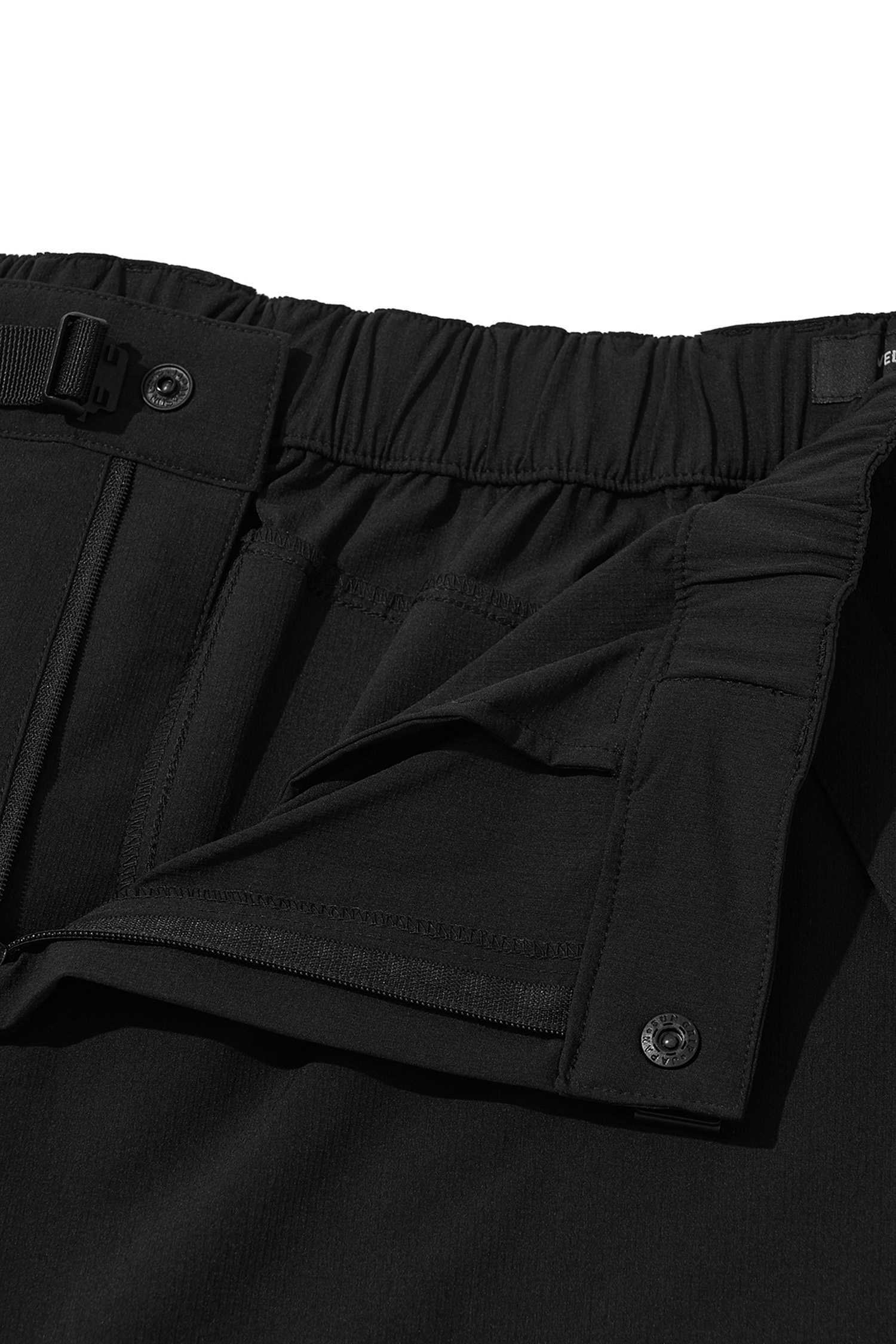 WELTER EXPERIMENT - 롱팬츠 - ATITLAN HEART POCKET HIKE PANTS - WPL029 BLACK