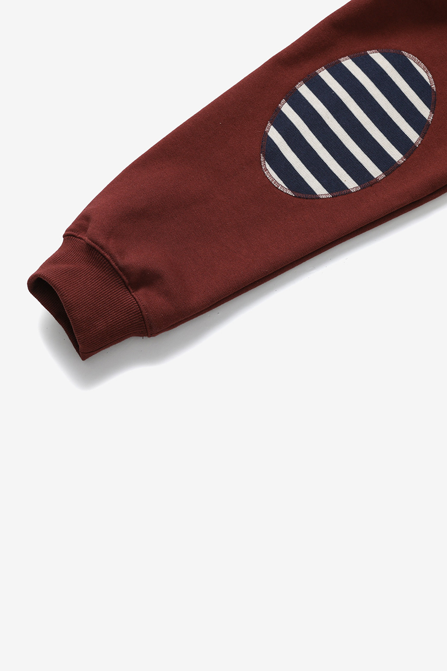 Saint James - 스웻셔츠 - (Saint James) Bon Bon Elbow Patches - Bordeaux(Marine/Ecru)