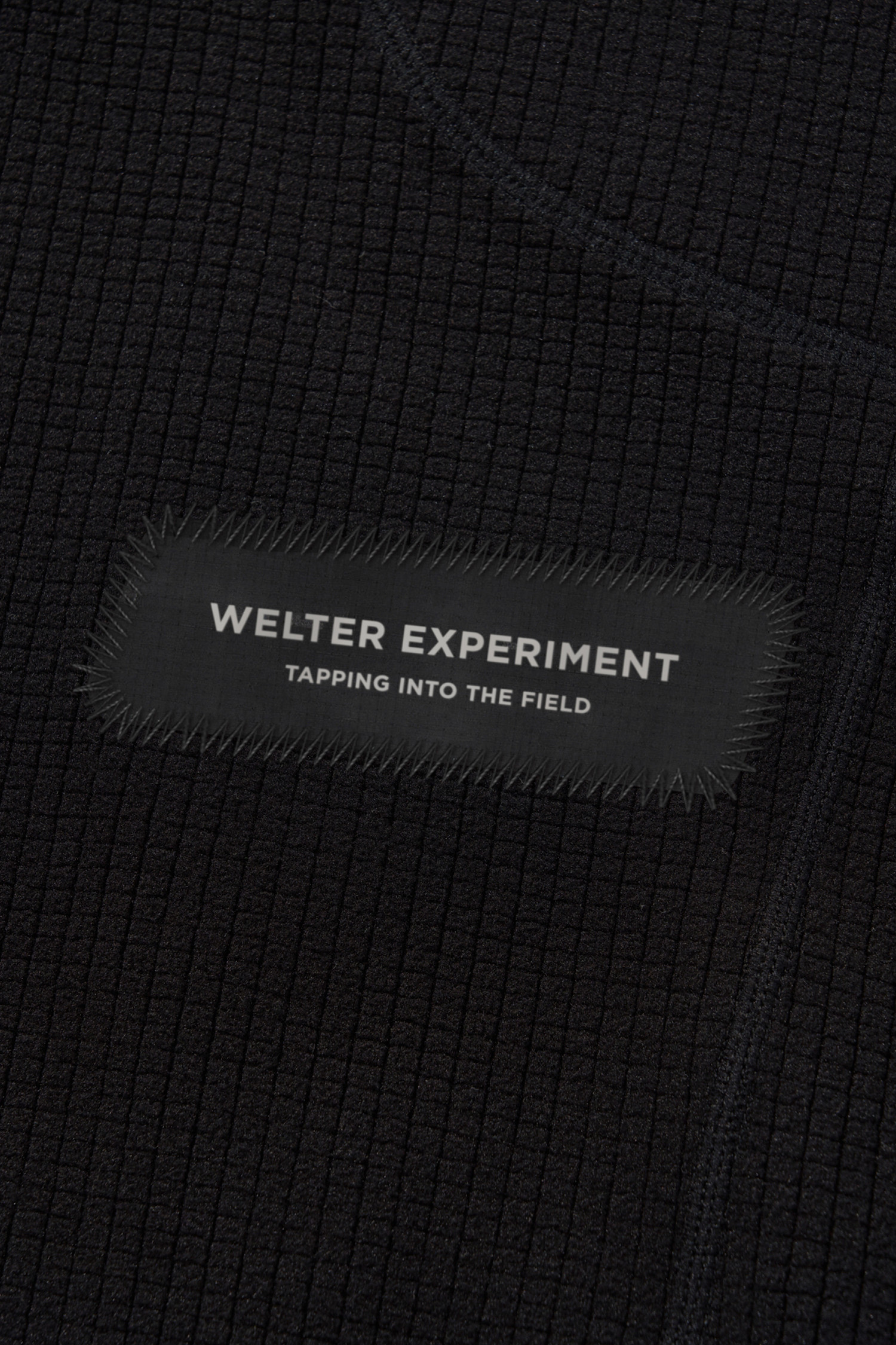 WELTER EXPERIMENT - 아노락/바람막이 - SQUARE FLEECE HOOD PULLOVER - WLT025 BLACK