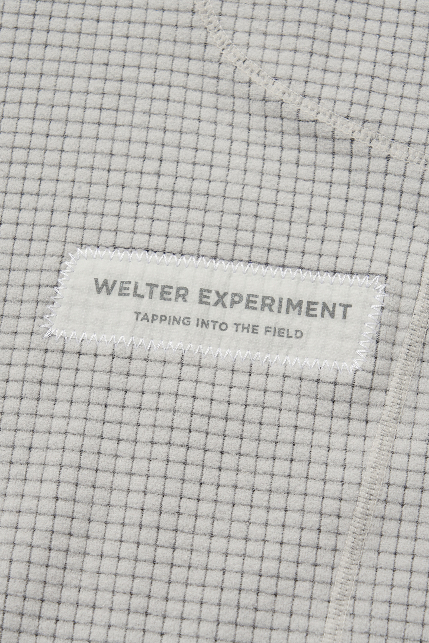 WELTER EXPERIMENT - 아노락/바람막이 - SQUARE FLEECE HOOD PULLOVER - WLT024 WHITE