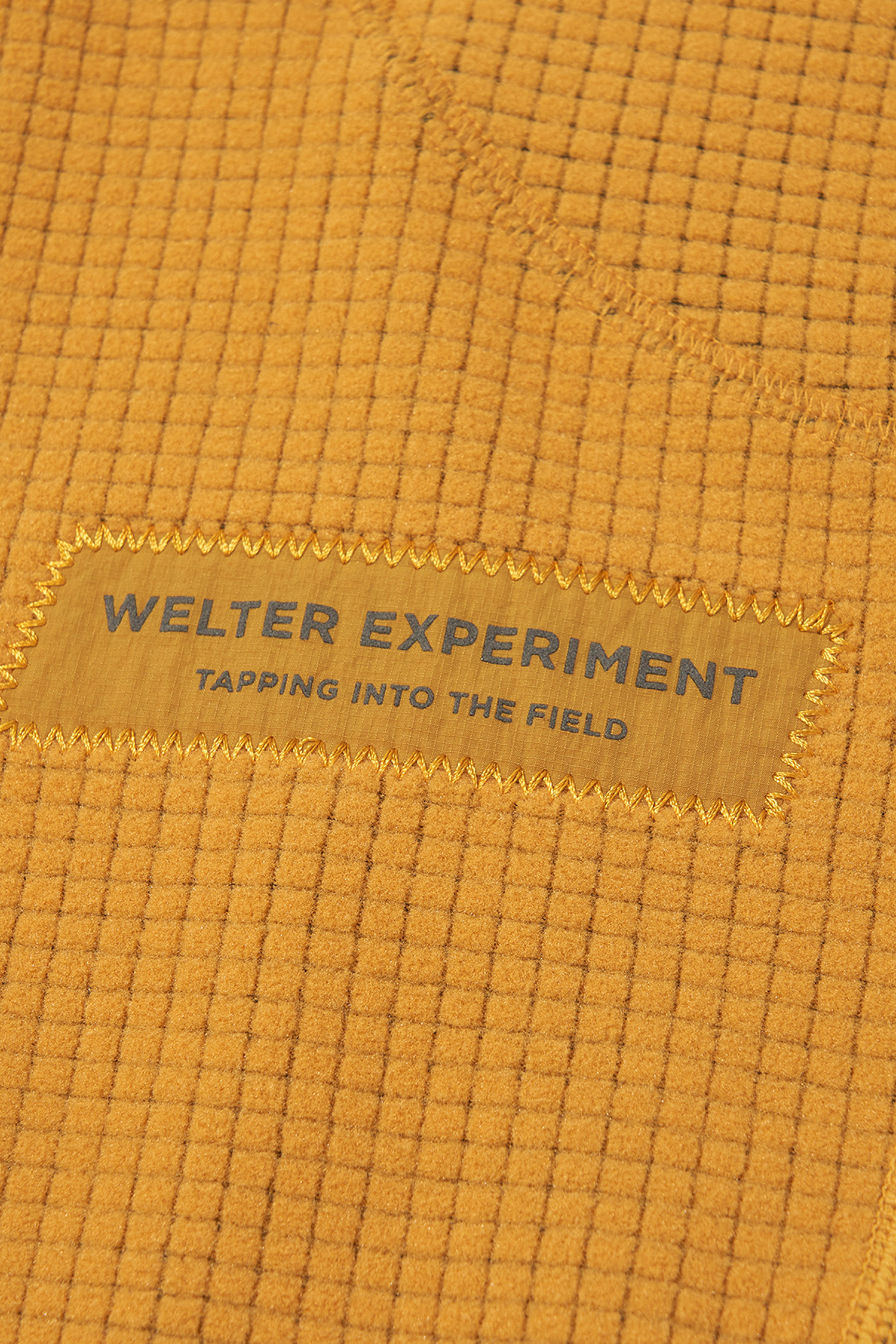 WELTER EXPERIMENT - 아노락/바람막이 - SQUARE FLEECE HOOD PULLOVER - WLT035 YELLOW