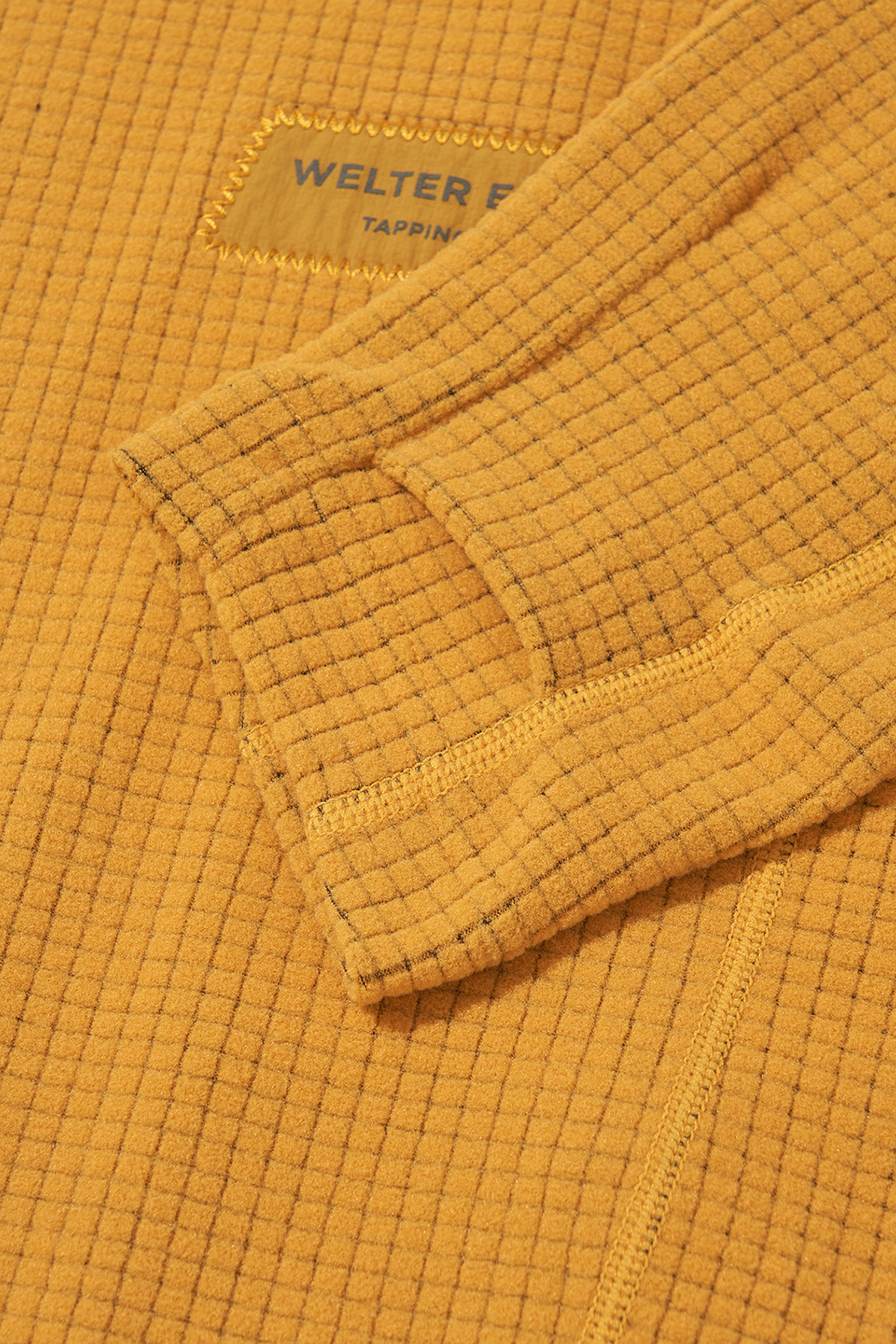 WELTER EXPERIMENT - 아노락/바람막이 - SQUARE FLEECE HOOD PULLOVER - WLT035 YELLOW