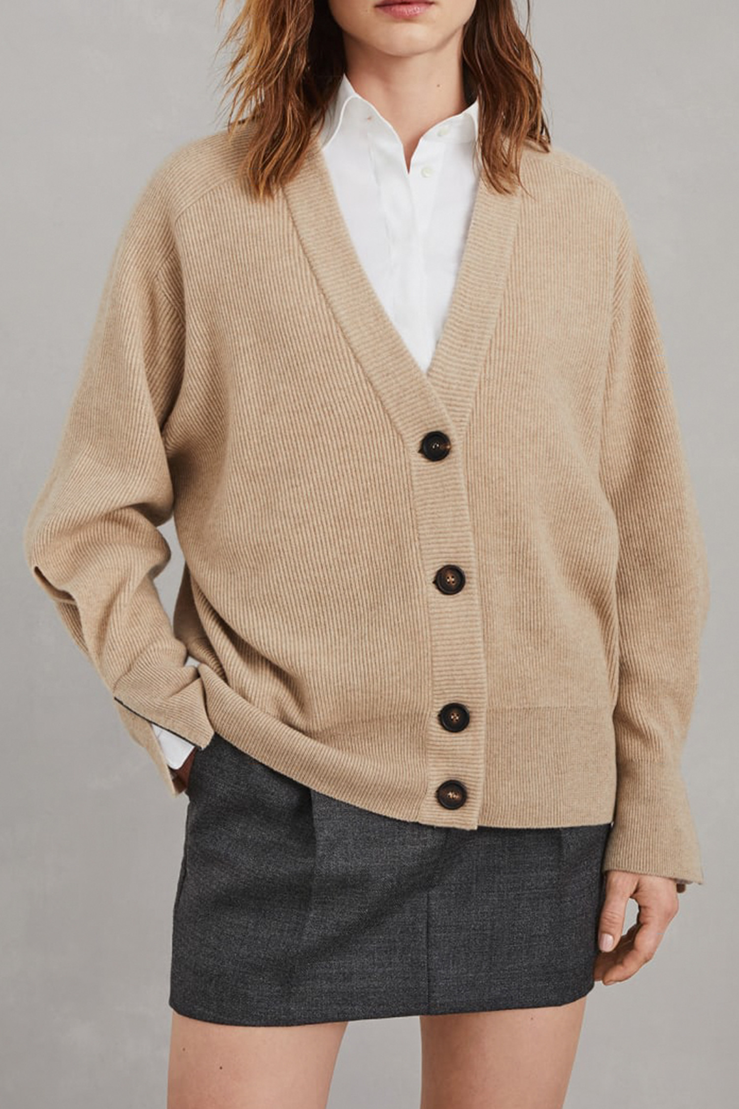 BRUNELLO CUCINELLI - 스웨터 - (BRUNELLO CUCINELLI) Cashmere cardigan with monili - M12191806P C059 Camel