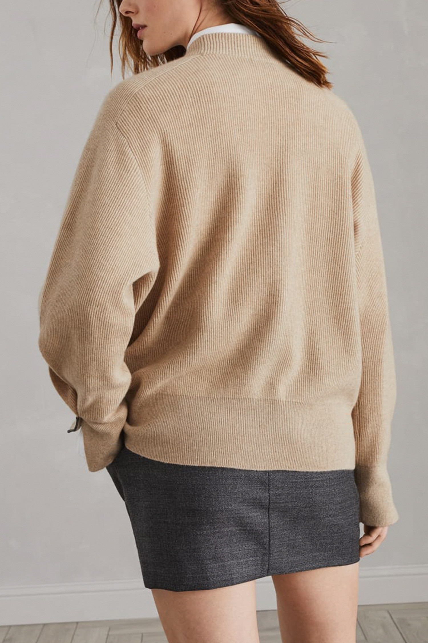 BRUNELLO CUCINELLI - 스웨터 - (BRUNELLO CUCINELLI) Cashmere cardigan with monili - M12191806P C059 Camel