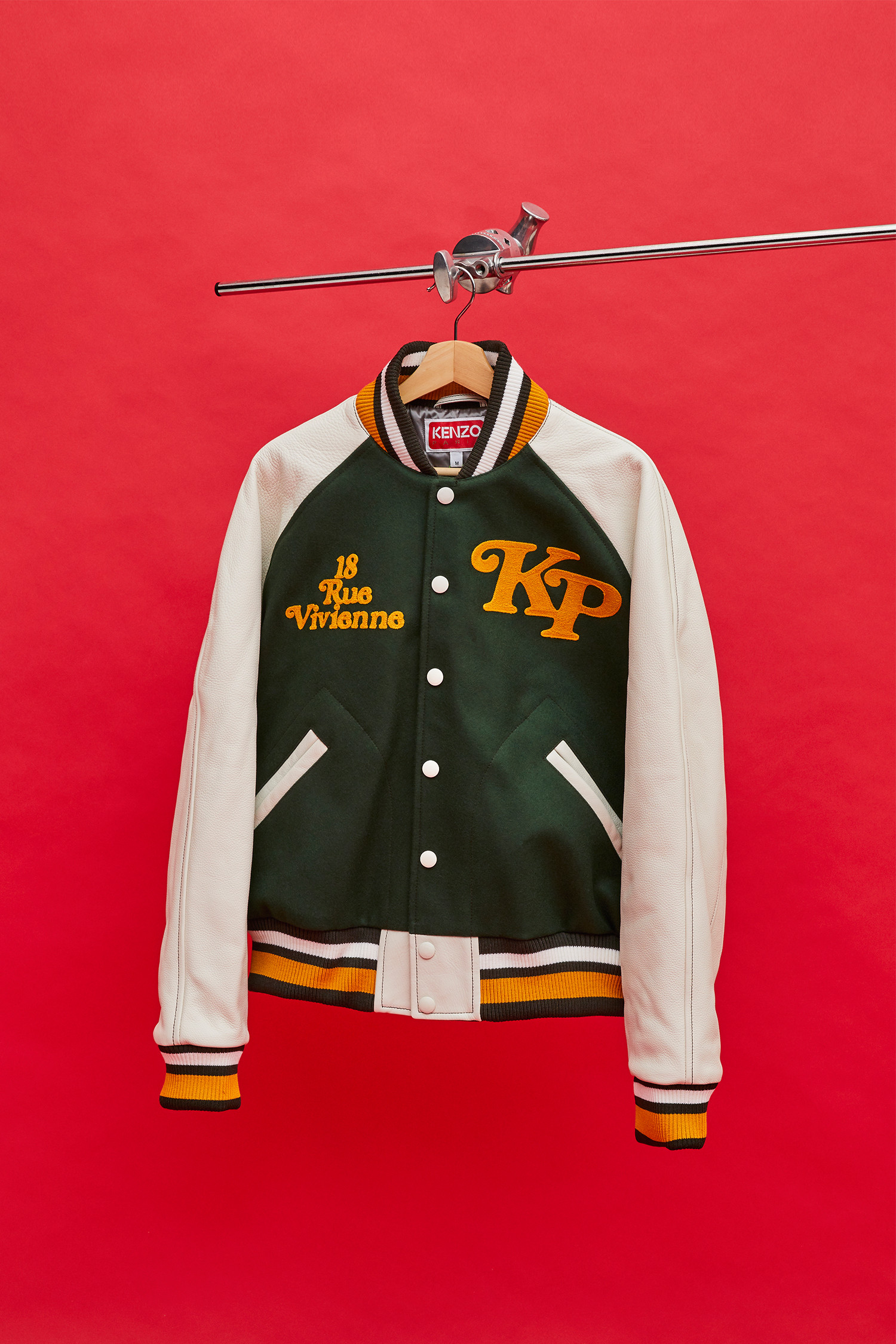 (KENZO) VERDY GENDERLESS VARSITY JACKET - FE58BL1459OH 51 DARK KHAKI