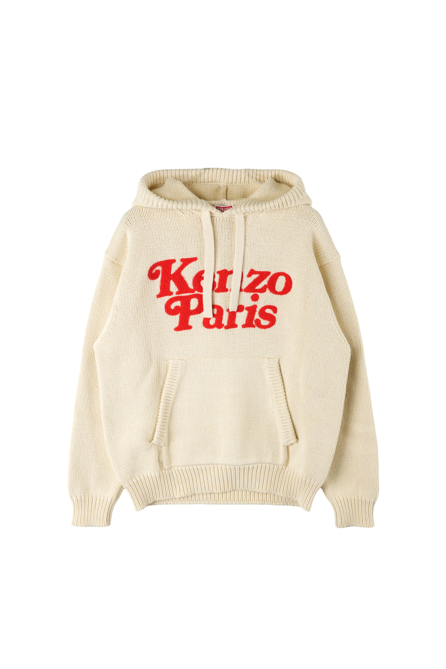 (KENZO) VERDY GENDERLESS HOODED JUMPER - FE58PU0113BE 02 OFF WHITE