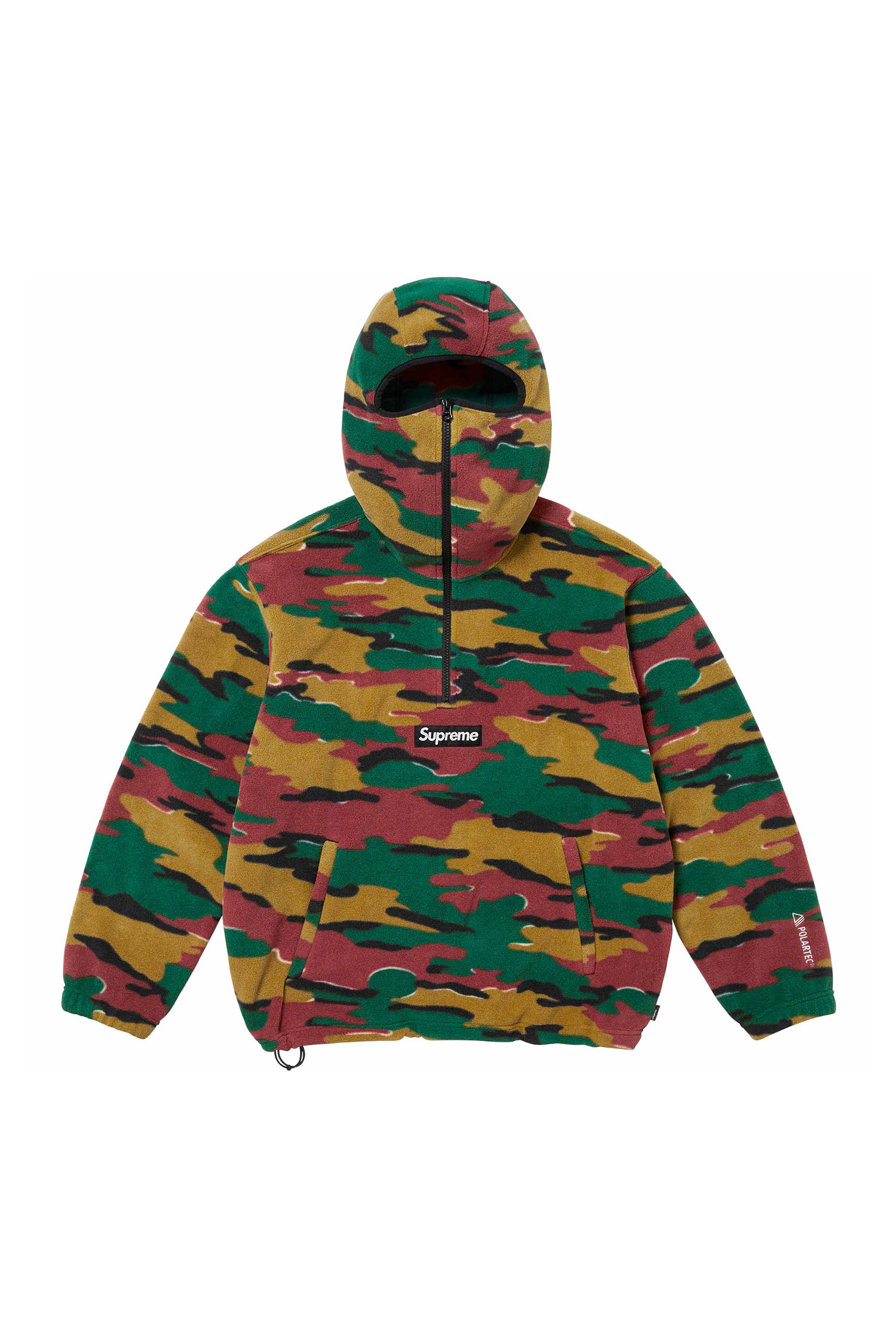 (SUPREME) Polartec Facemask Half Zip Hooded Sweatshirt - Camo