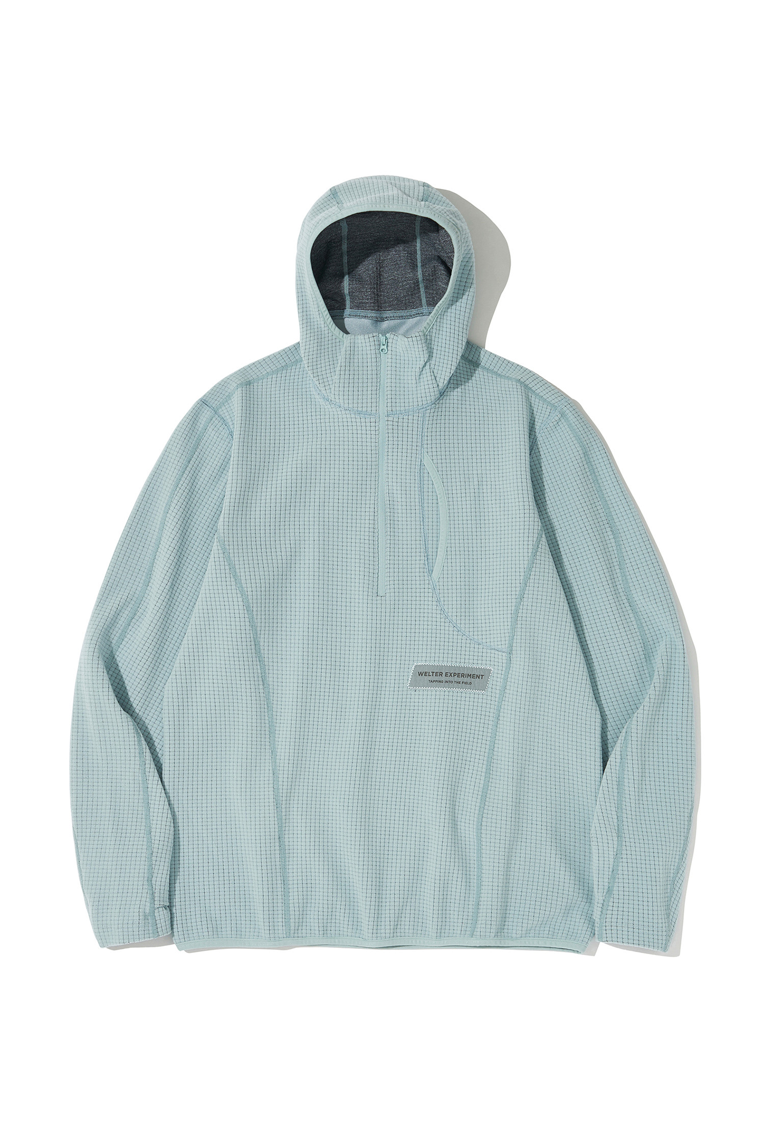 SQUARE FLEECE HOOD PULLOVER - WLT034 BLUE