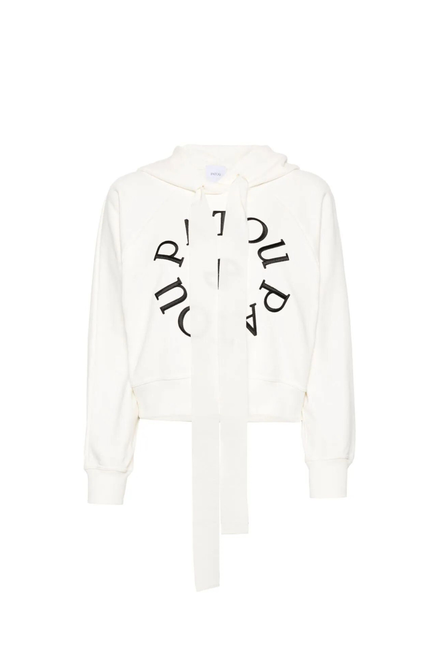 (PATOU) CROPPED MEDALLION LOGO HOODIED - JE0699995 008N WHITE