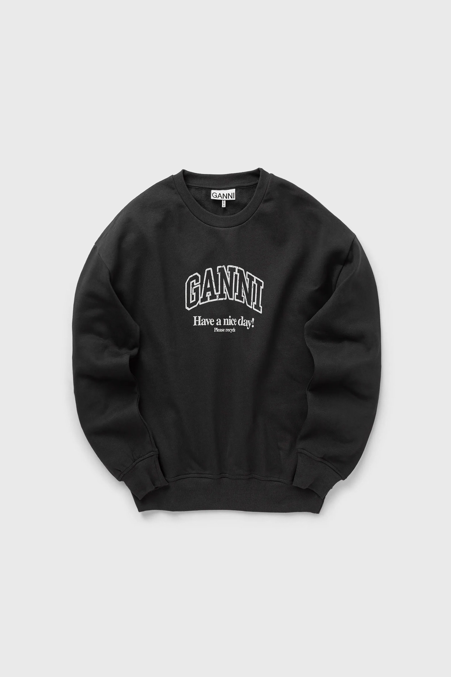 (GANNI) ISOLI OVERSIZED SWEATSHIRT - T3872 252 PHANTOM