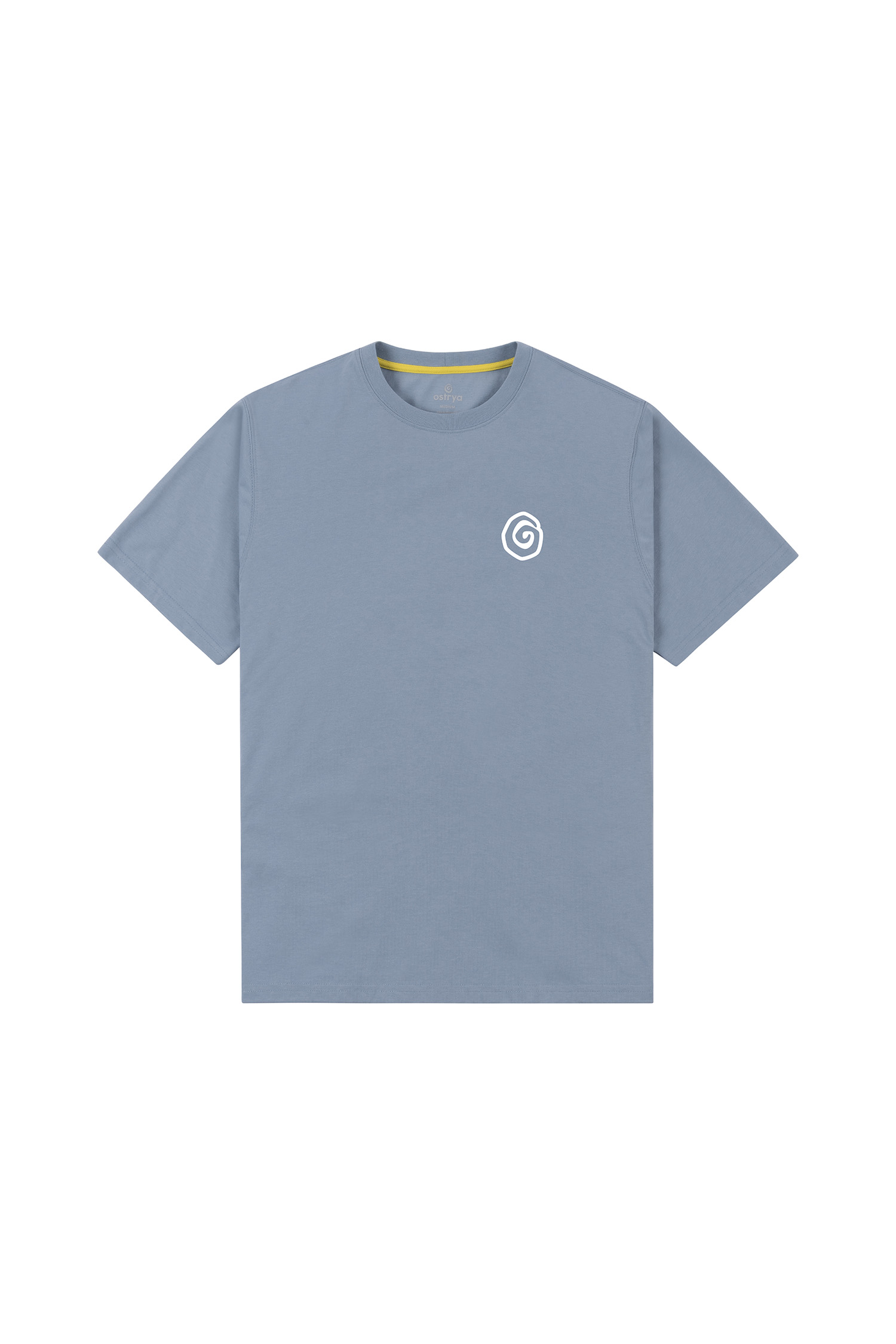 (OSTRYA) Swirl Embroidery Equi-Tee - Steel Blue