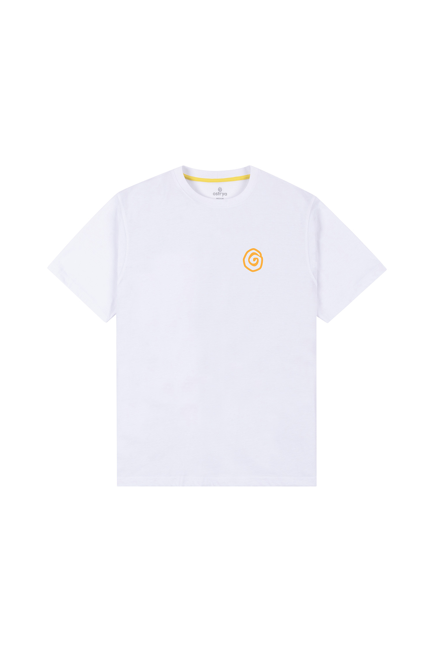 (OSTRYA) Swirl Embroidery Equi-Tee - White