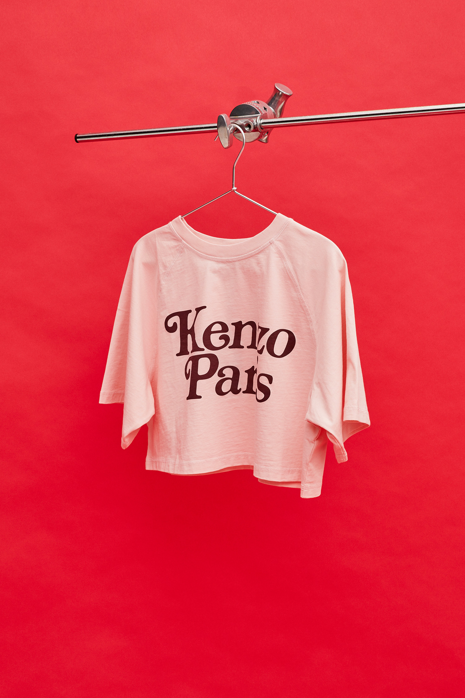 (KENZO) VERDY BOXY CROPPED T-SHIRT - FE52TS1104SG 34 FADED PINK