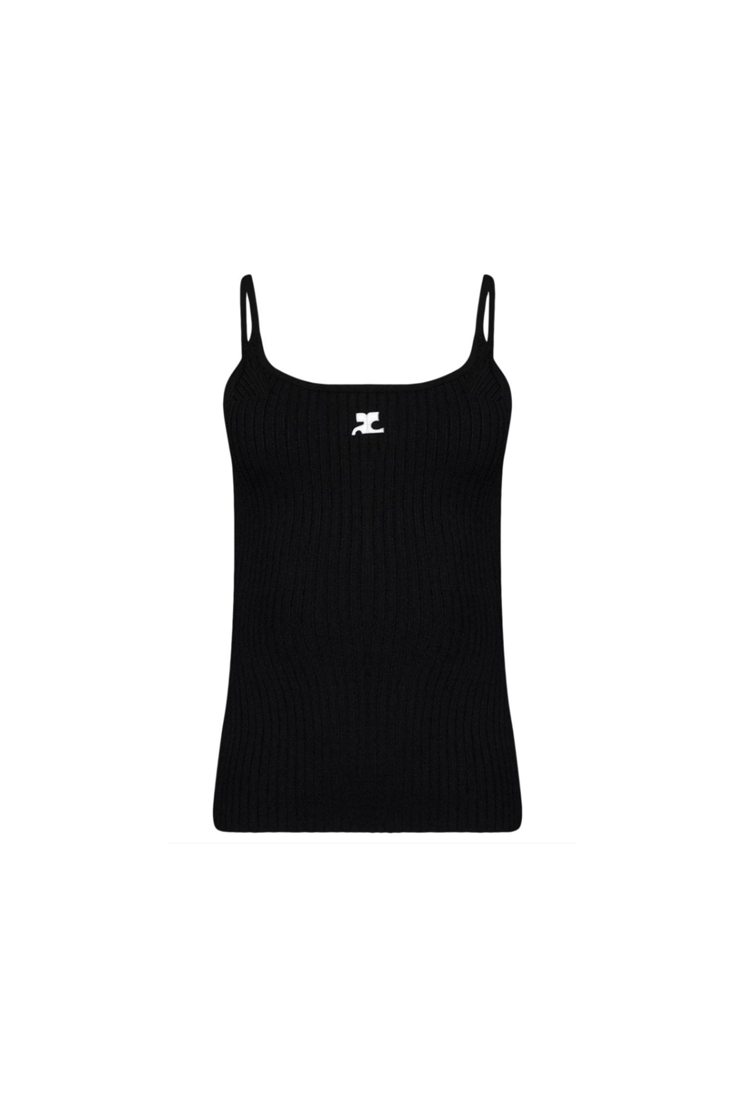 (COURREGES) REEDITION RIB KNIT TANK TOP PERMDE012FI0001 9999 BLACK