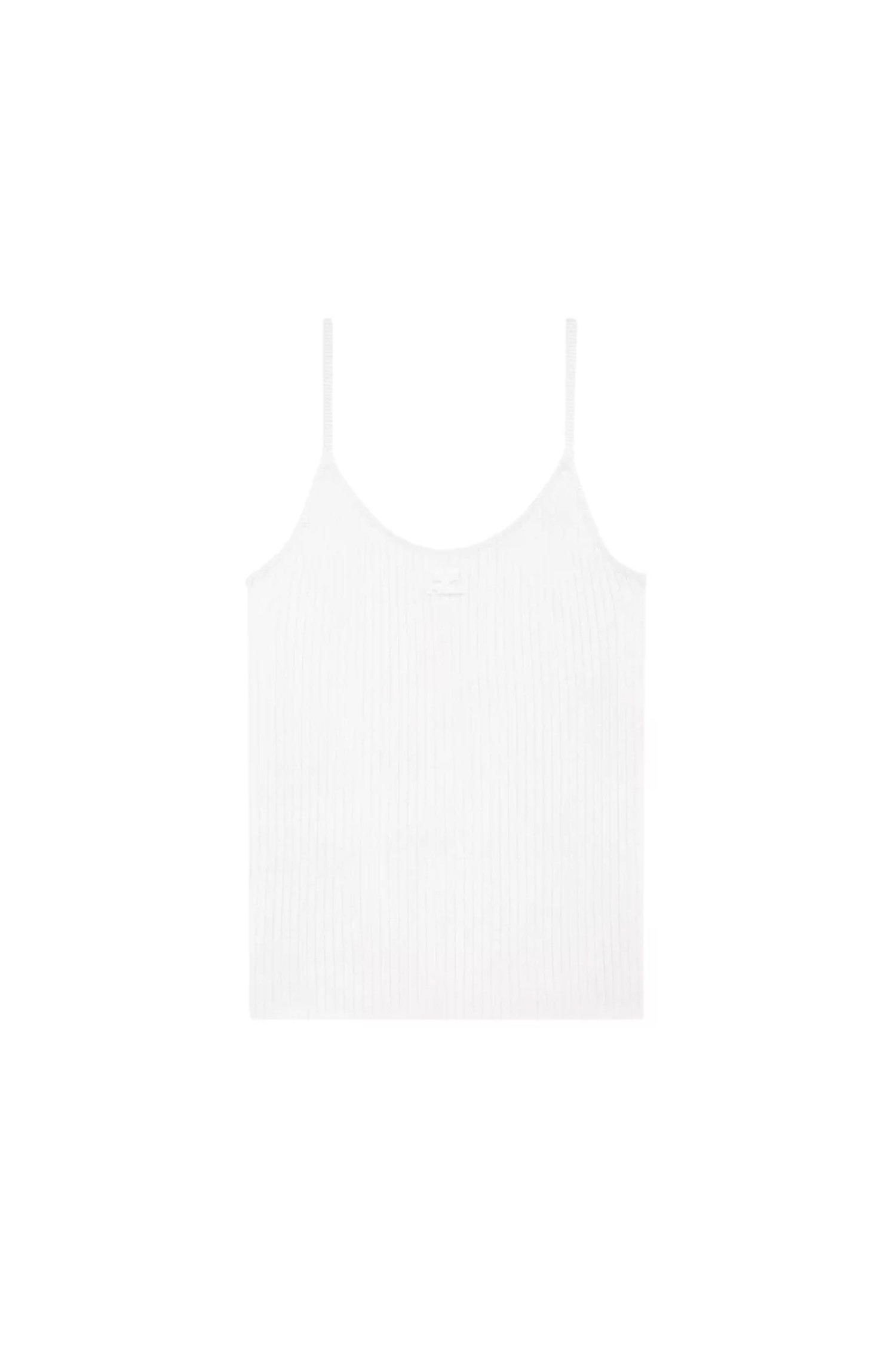 (COURREGES) REEDITION RIB KNIT TANK TOP PERMDE012FI0001 0001 HERITAGE ...