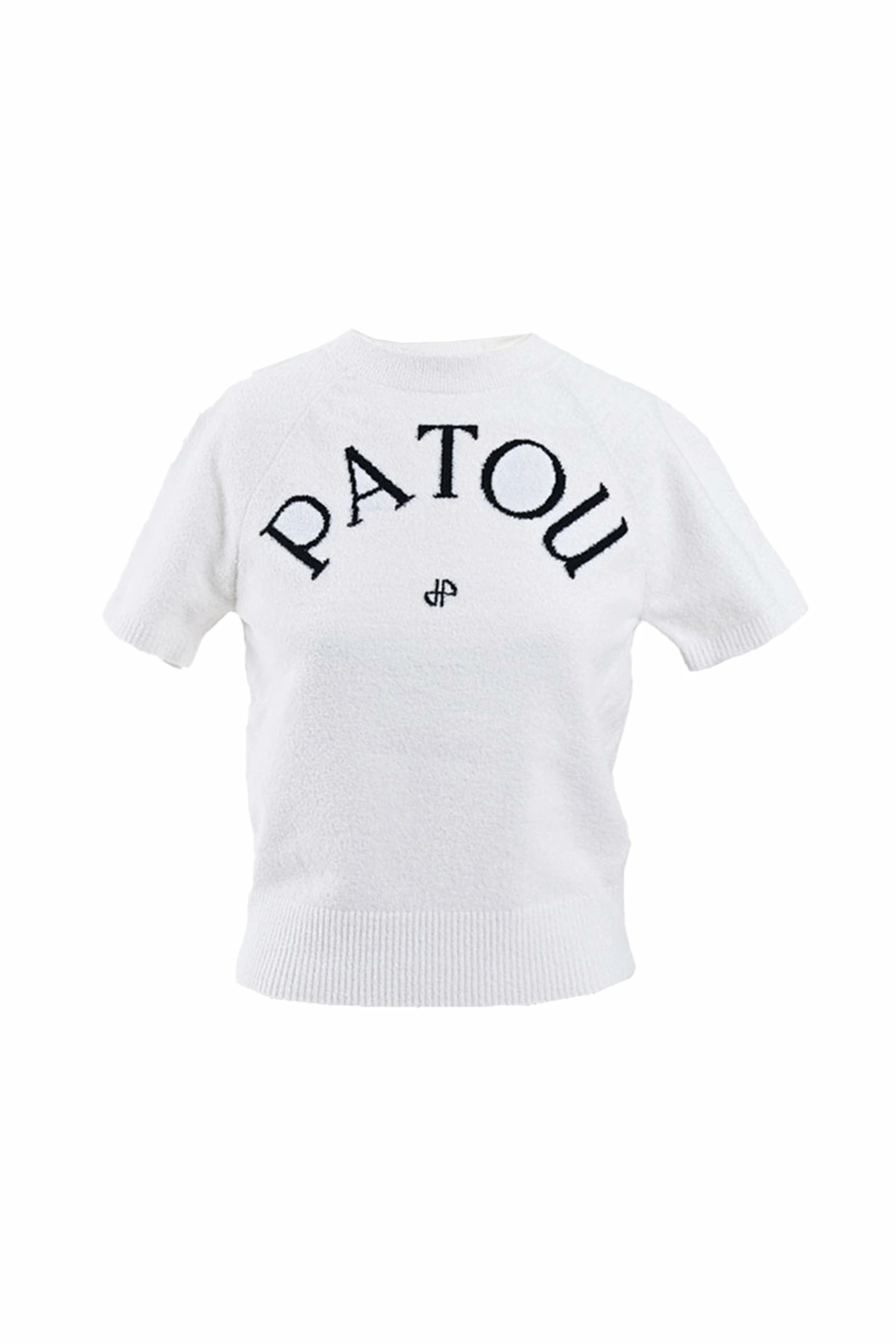 (PATOU) Jacquard knit top in cotton blend - KN1568068 001W