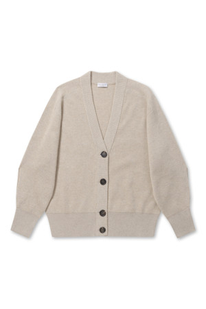 (BRUNELLO CUCINELLI) Cashmere cardigan with monili - M12191806P C059 Camel