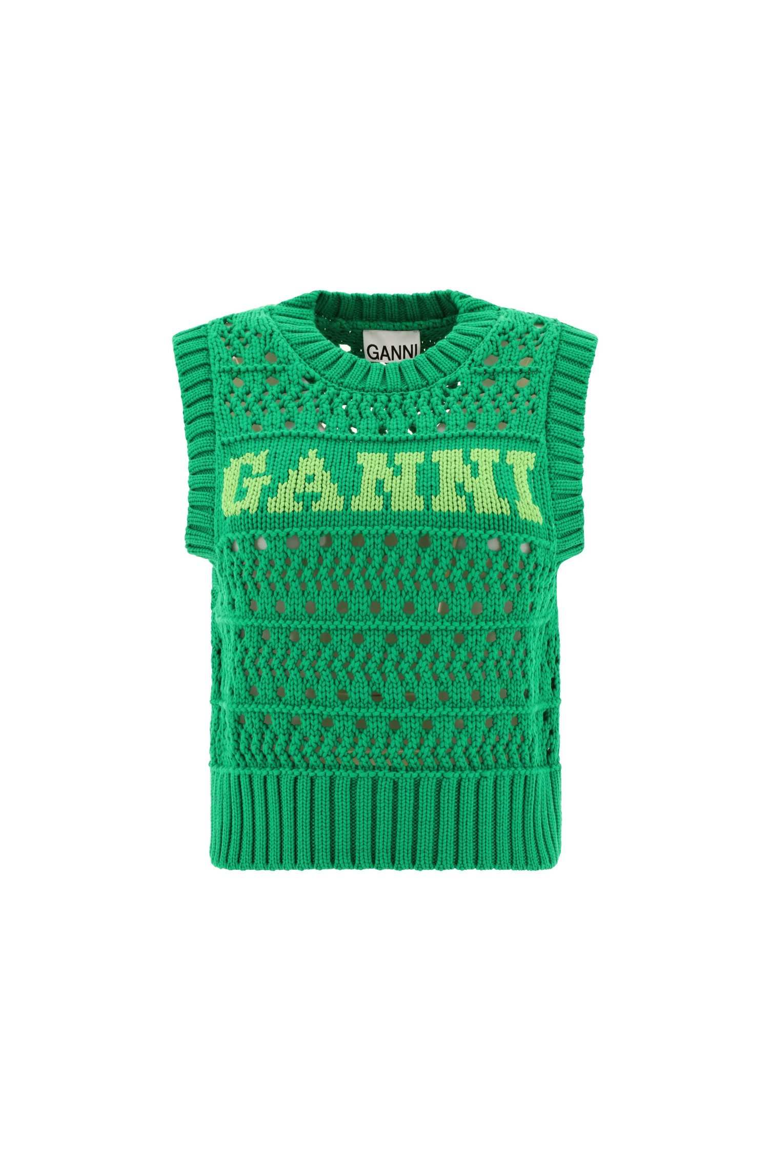 (GANNI) COTTON ROPE VEST - K2211 807 JUNIPER