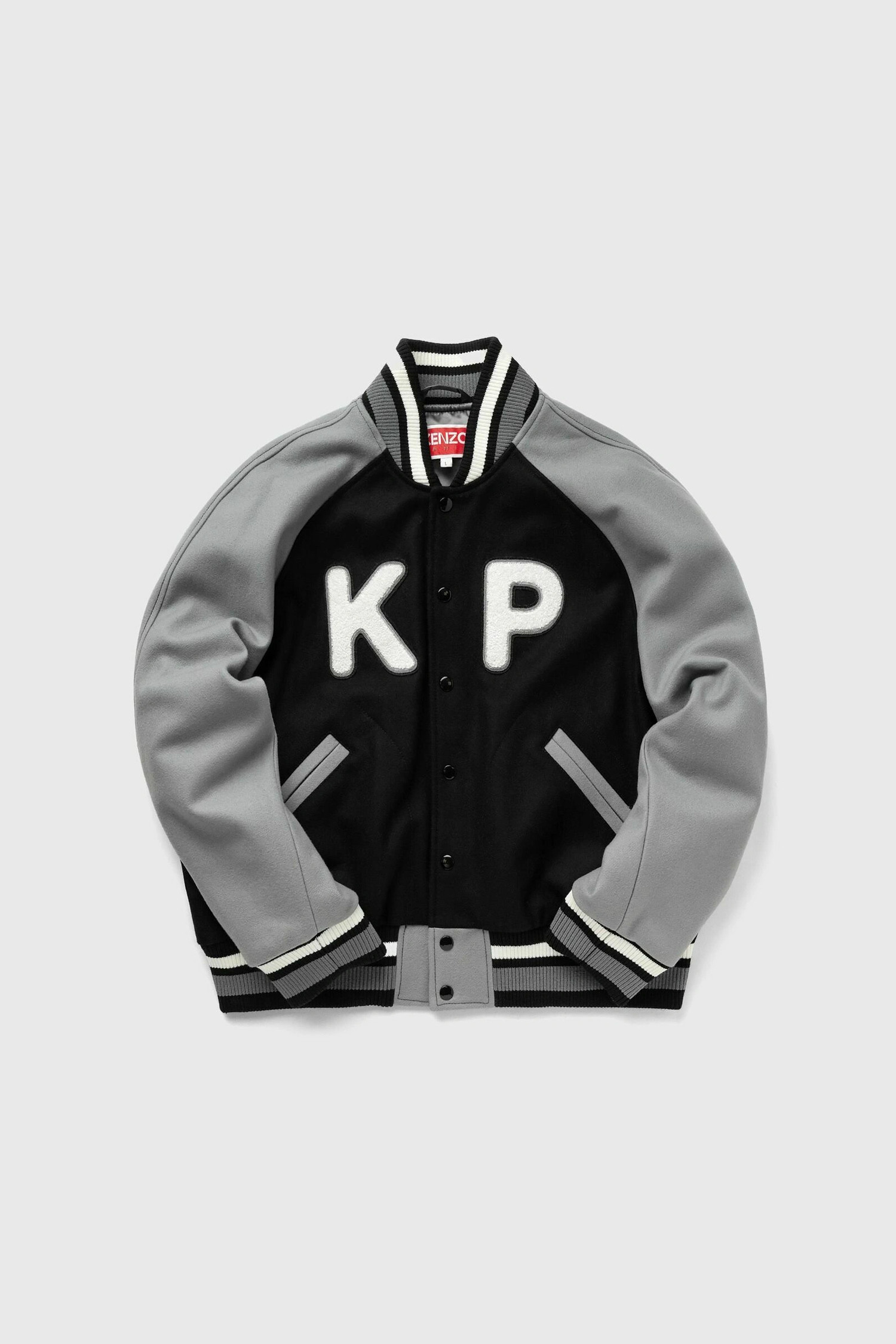 (KENZO) VARSITY GENDERLESS WOOL JACKET - FE58BL1469OH 99 BLACK_KENZO